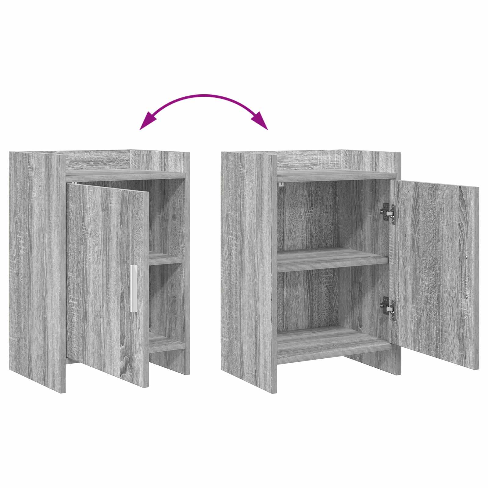 Noćni ormarići 2 pcs Siva Sonoma 40 x 30 x 60 cm