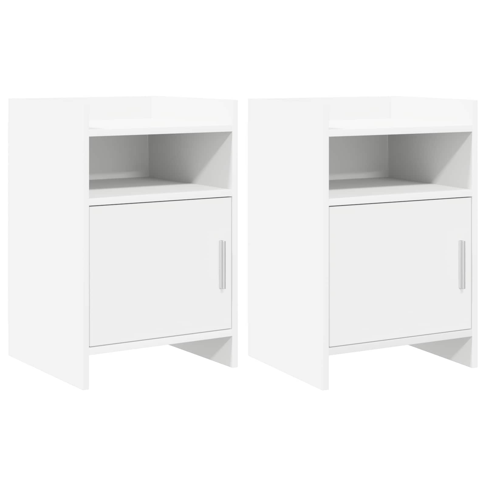 Noćni ormarići 2 pcs Bijela 40 x 36 x 60 cm Konstruirano drvo