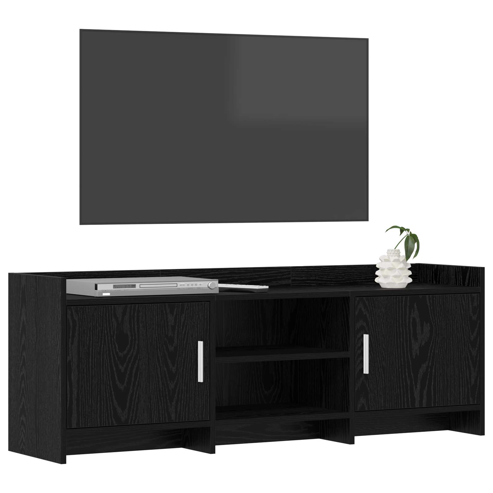 TV ormar 130 x 33 x 47 cm Crni hrast Konstruirano drvo