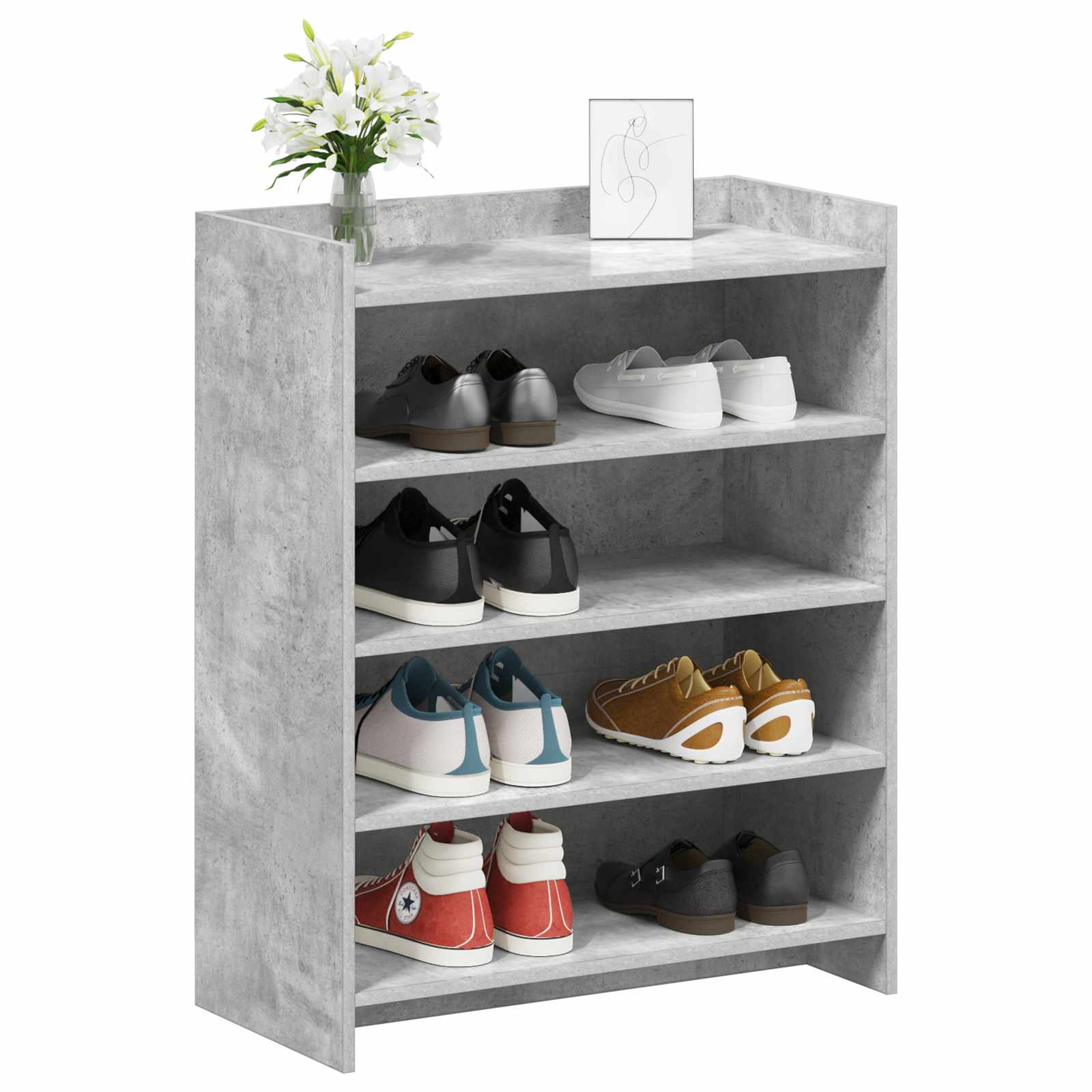 Ormar za cipele s pohranom Betonska siva 73,5 x 36 x 92 cm