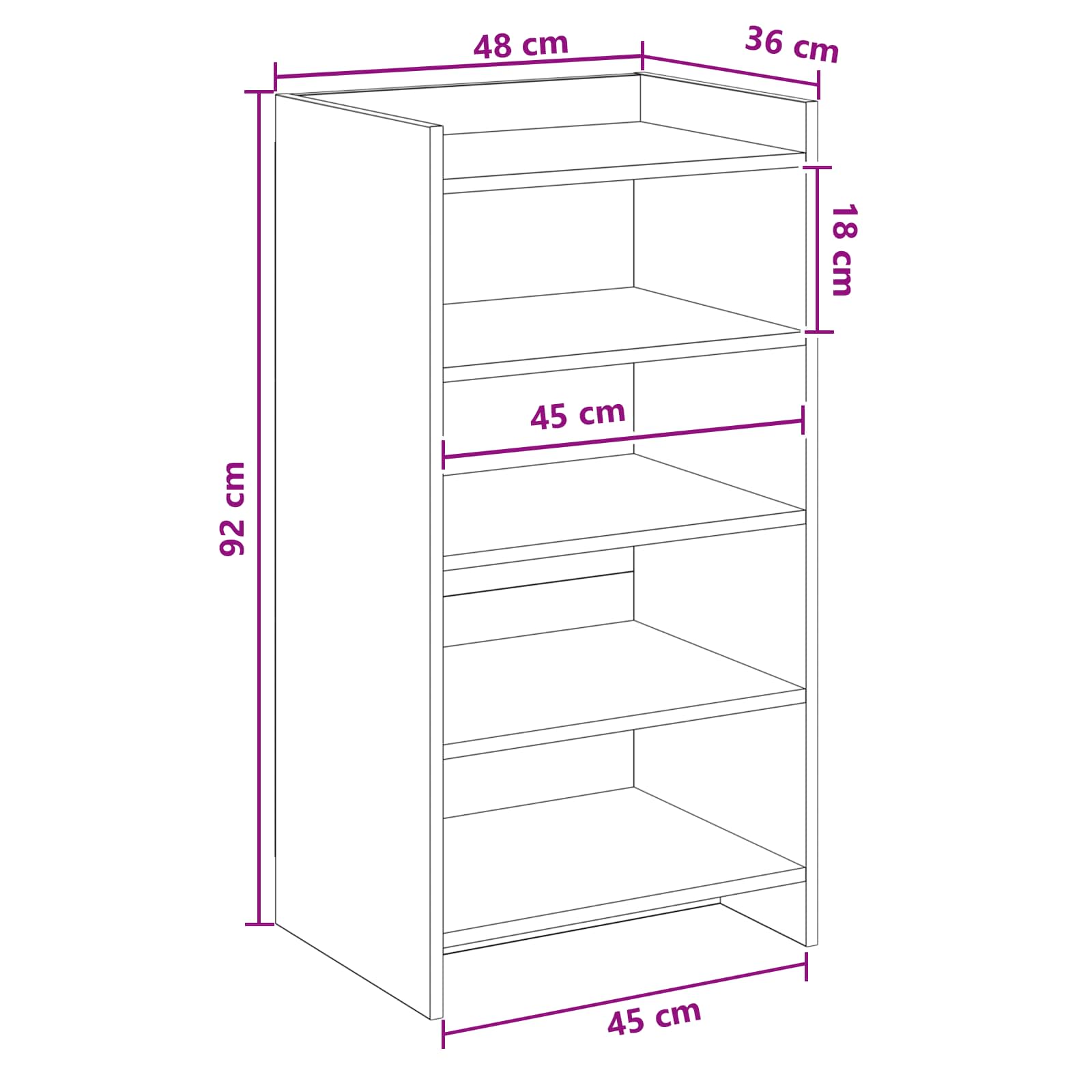 Ormar za cipele Staro drvo 48 x 36 x 92 cm Konstruirano drvo