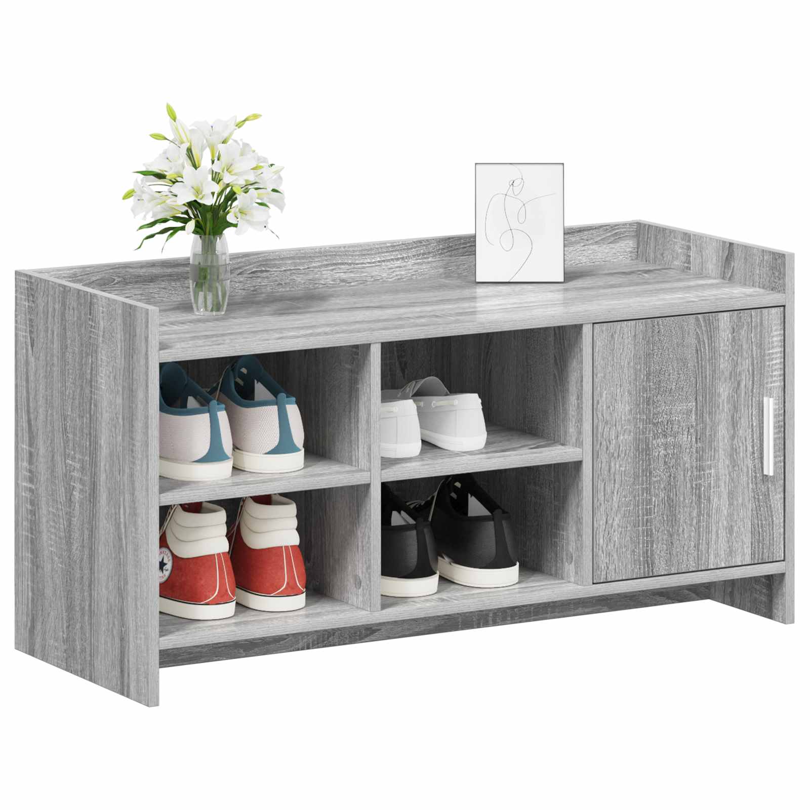 Ormar za cipele s pohranom Siva Sonoma 100 x 39,5 x 51 cm