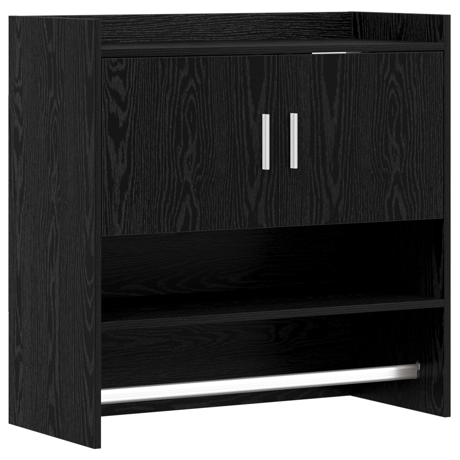 Polica na zidu Zidna montaža Crni hrast 80 x 36 x 80 cm