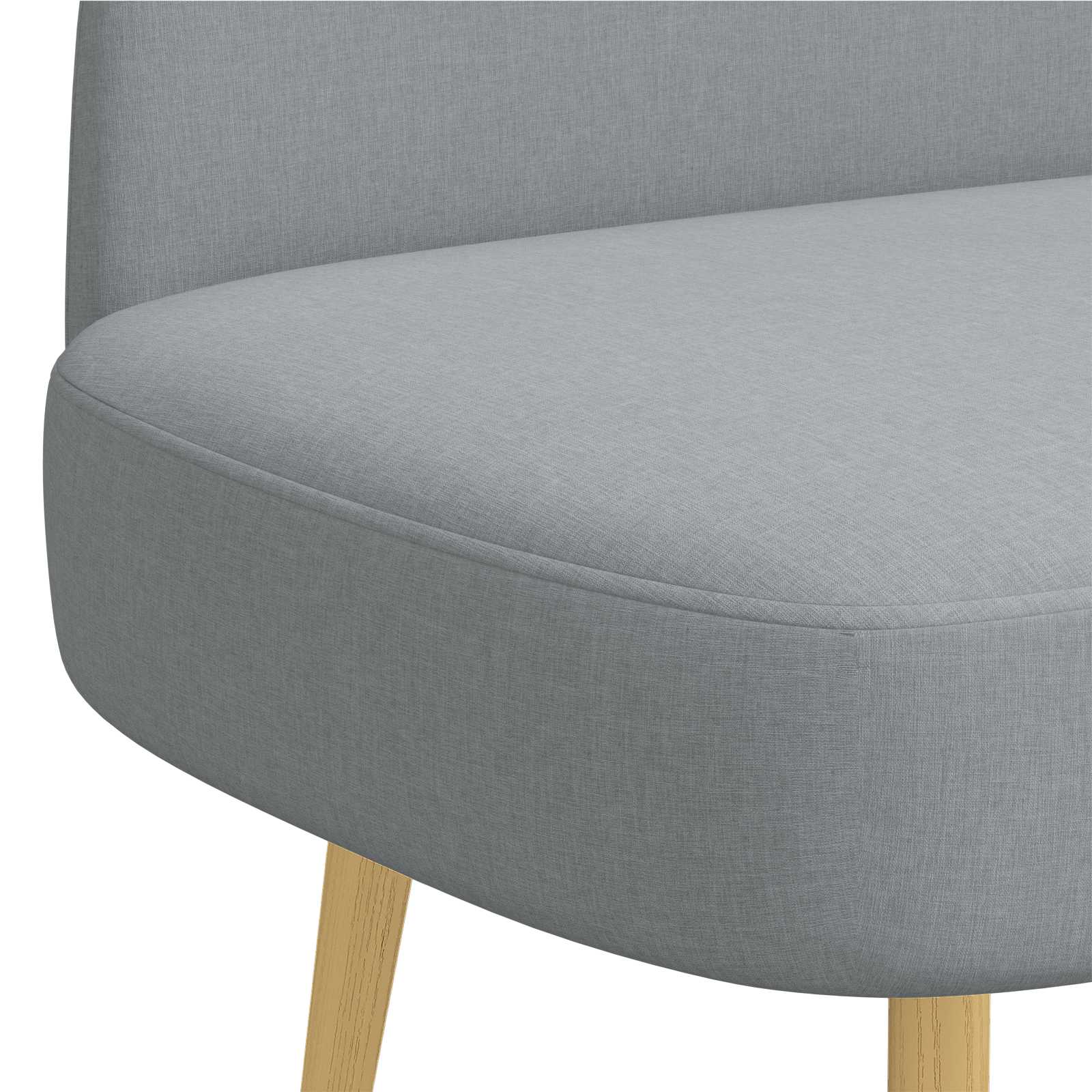 Oblikovana klupa s naslonjačem Svjetlosiva 110 x 60 x 76 cm
