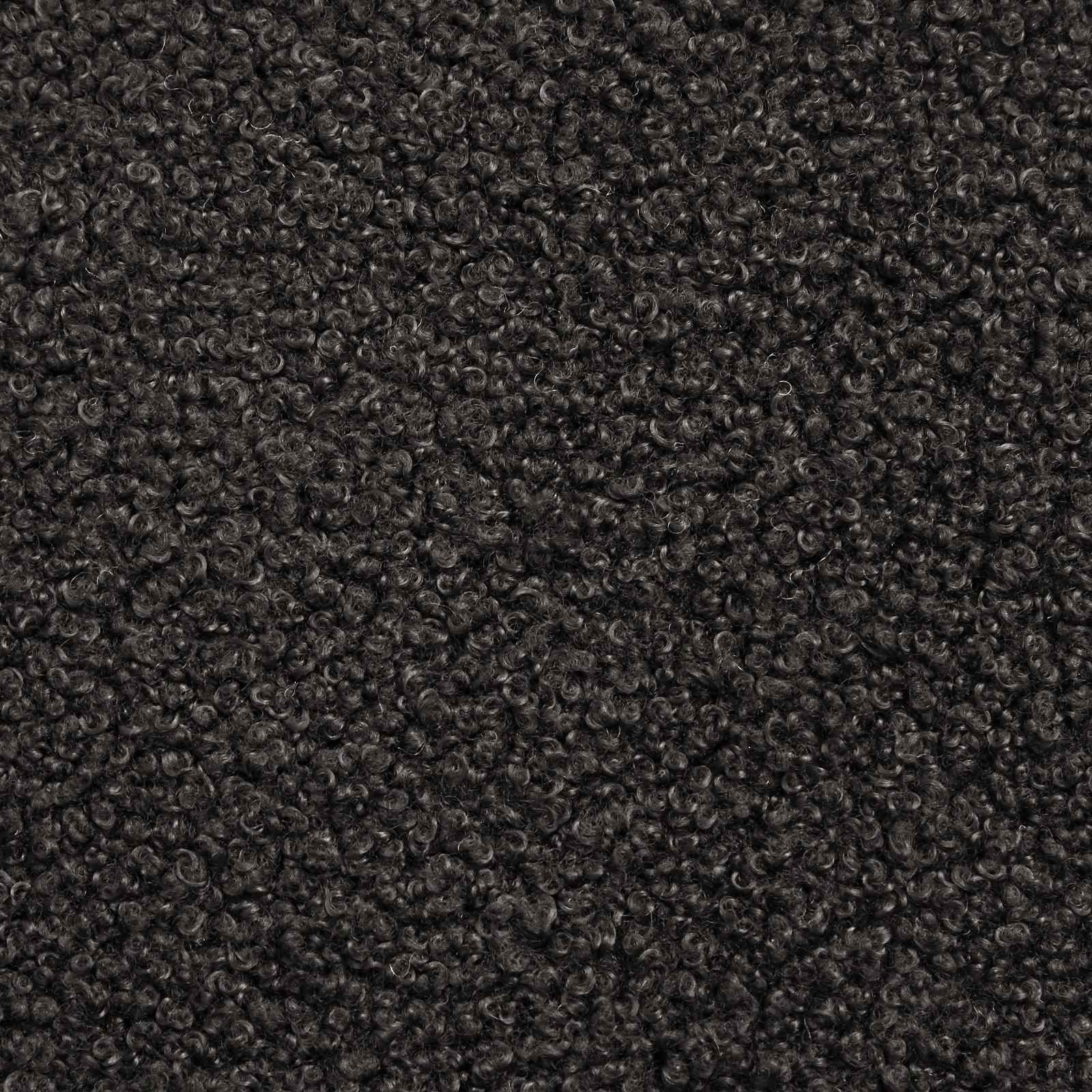 Oblikovana klupa s naslonjačem Crna 110 x 60 x 76 cm Bouclé