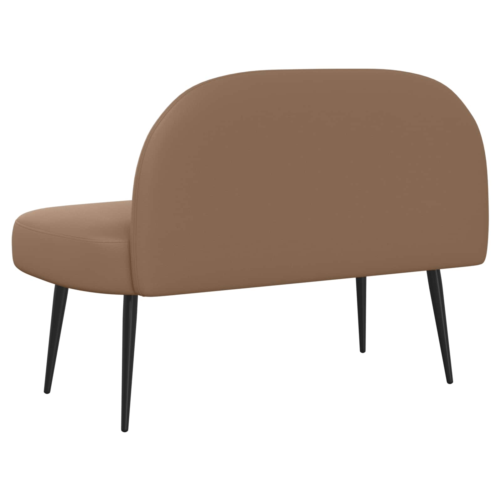 Oblikovana klupa s naslonjačem Boja cappuccina 110 x 60 x 76 cm