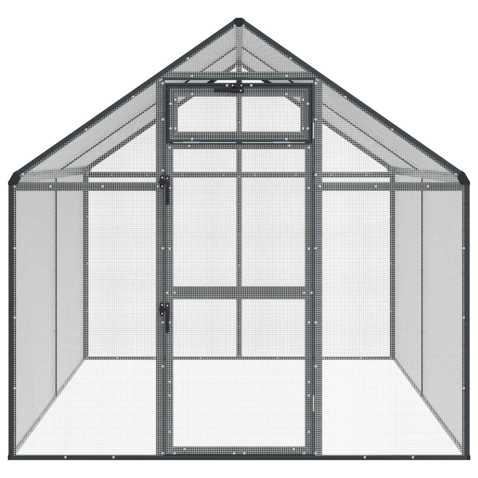 Kavez za ptice Antracit 181,5 x 221 x 173,5 cm