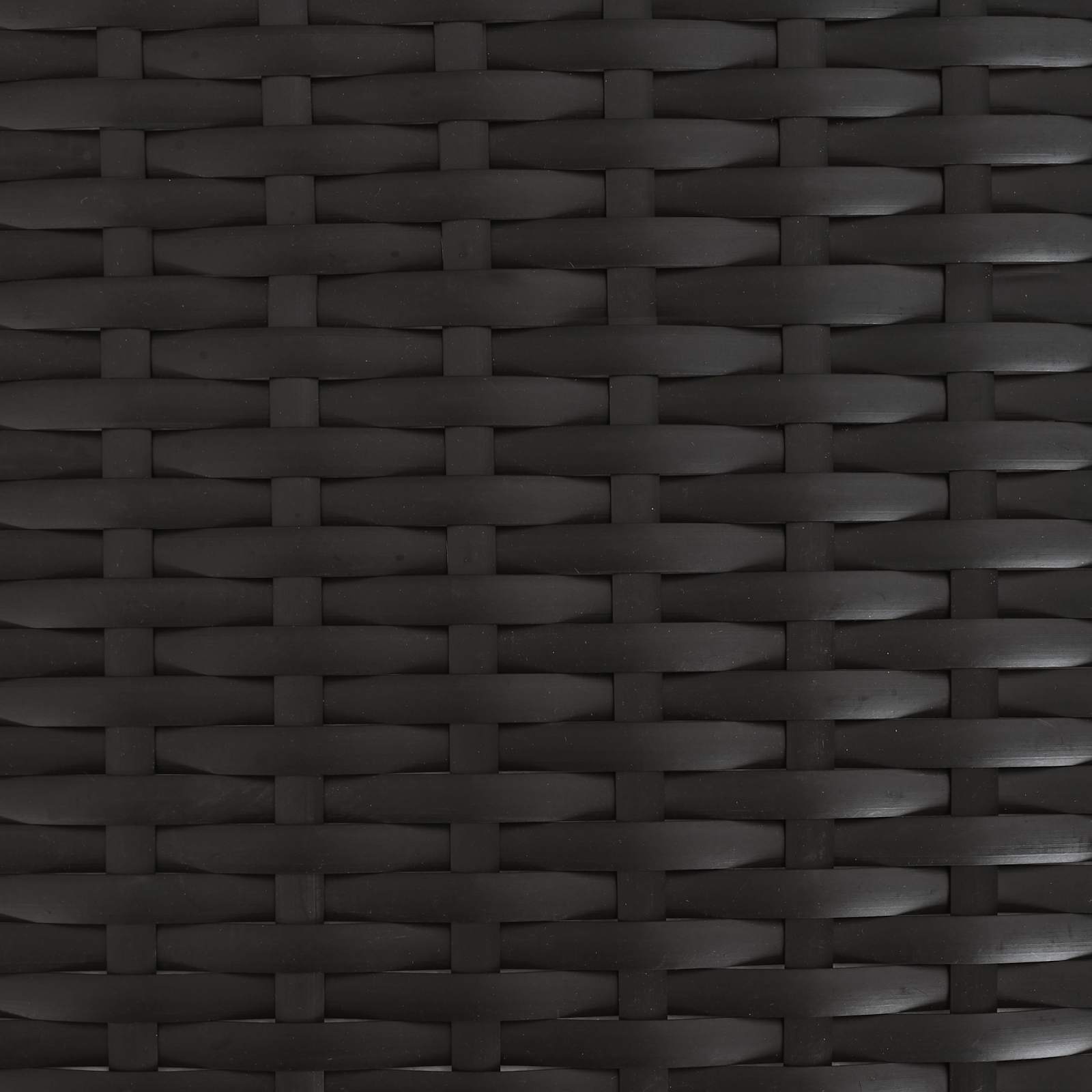 Stol za vrt Crna i prirodna 100 x 55 x 37 cm PE Rattan i Staklo