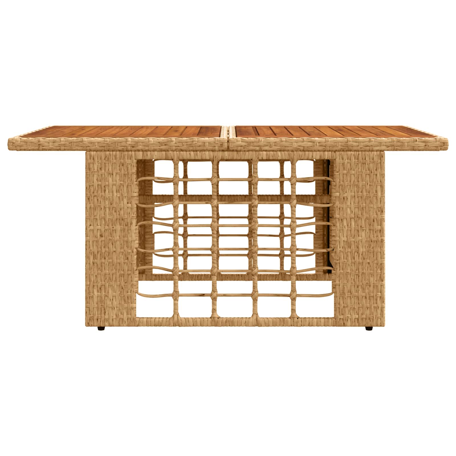 Stol za vrt Prirodna 100 x 55 x 37 cm PE Rattan i Staklo