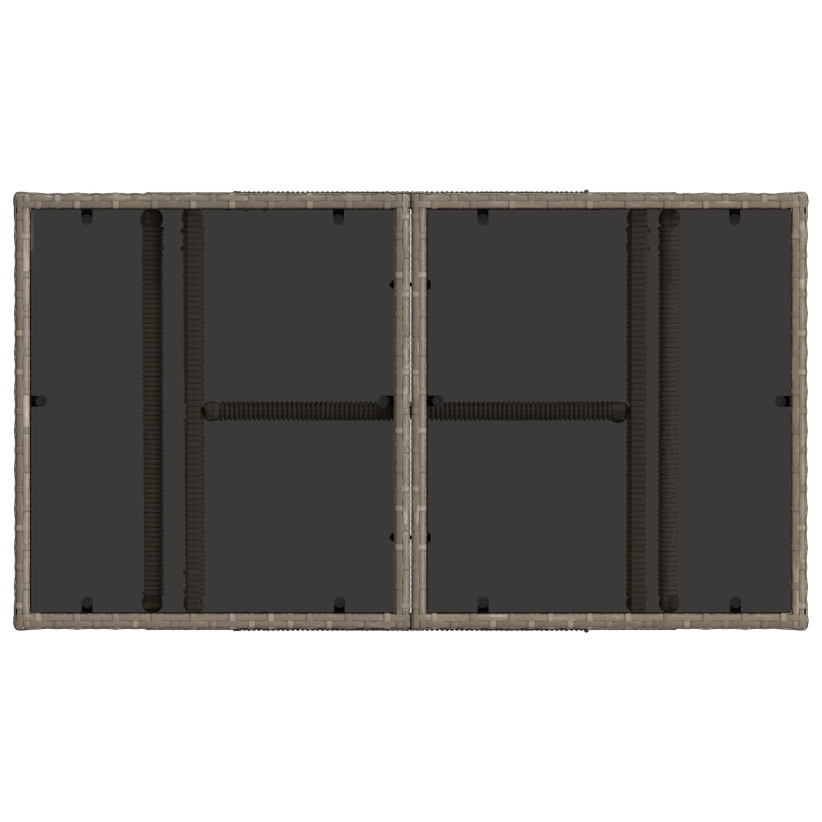 Stol za vrt Siva 100 x 55 x 37 cm PE Rattan i Staklo