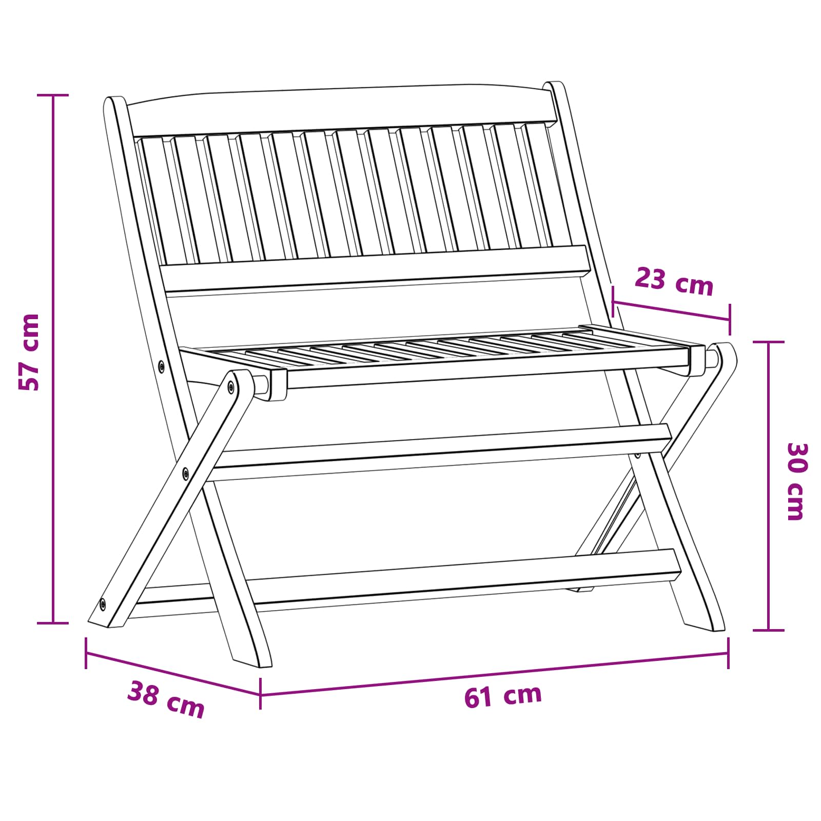 Klupa za djecu Smeđa 61 x 38 x 57 cm Čvrsto drvo eukaliptusa