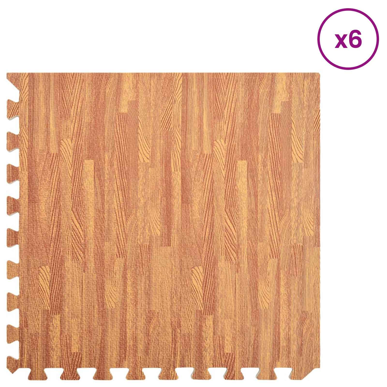 Podloga za bazen 6 pcs boja drva 4,32 ㎡ EVA pjenasti materijal