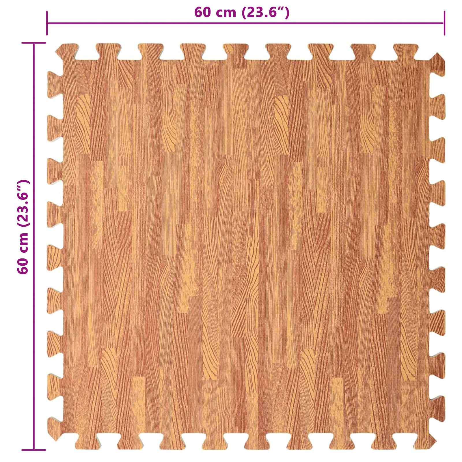Podloga za bazen 12 pcs boja drva 4,32 ㎡ EVA pjenasti materijal