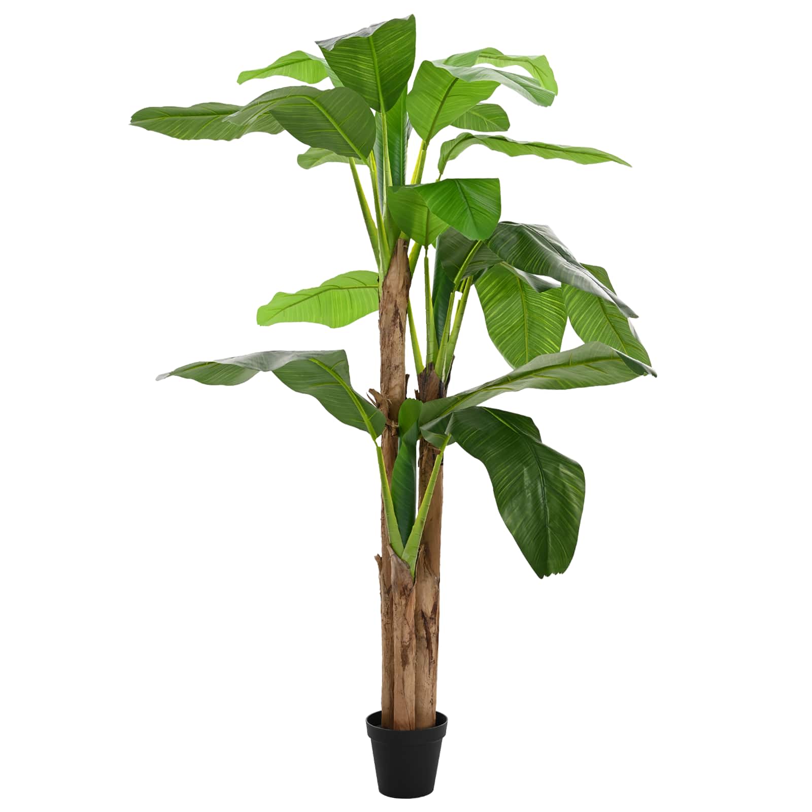 Umjetno banana drvo Zelena 125 x 25 x 250 cm Tkanina i bambus