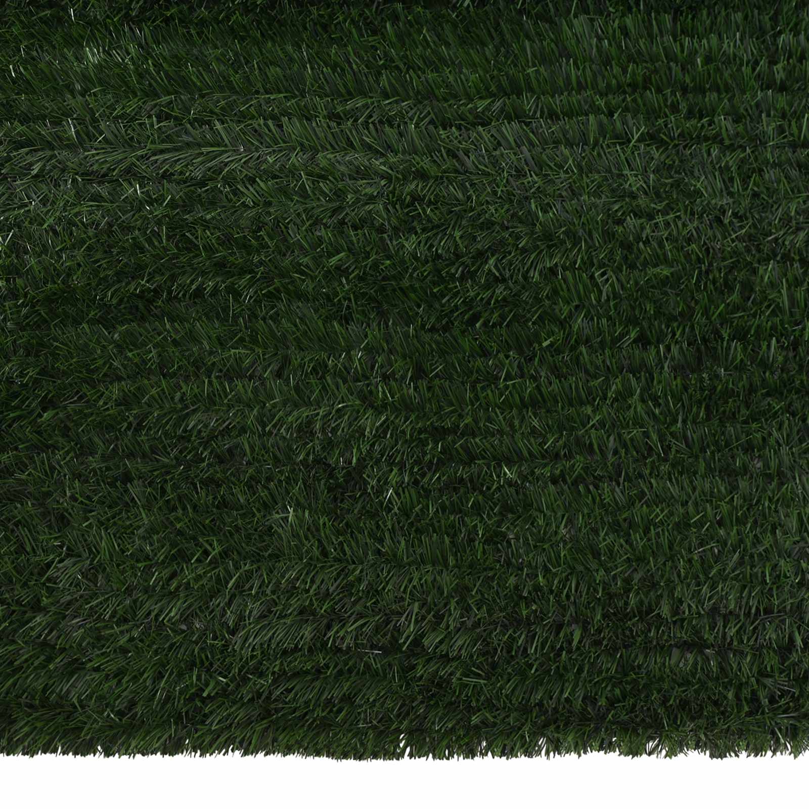 Umjetna ograda Tamnozelena 1,5 x 5 m PVC i čelik
