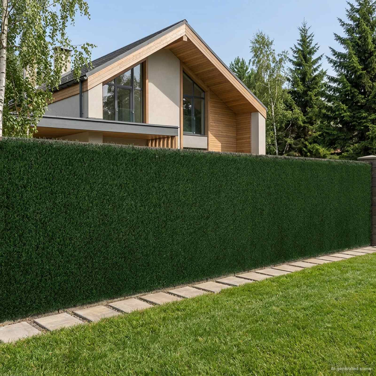 Umjetna ograda Tamnozelena 1,5 x 5 m PVC i čelik