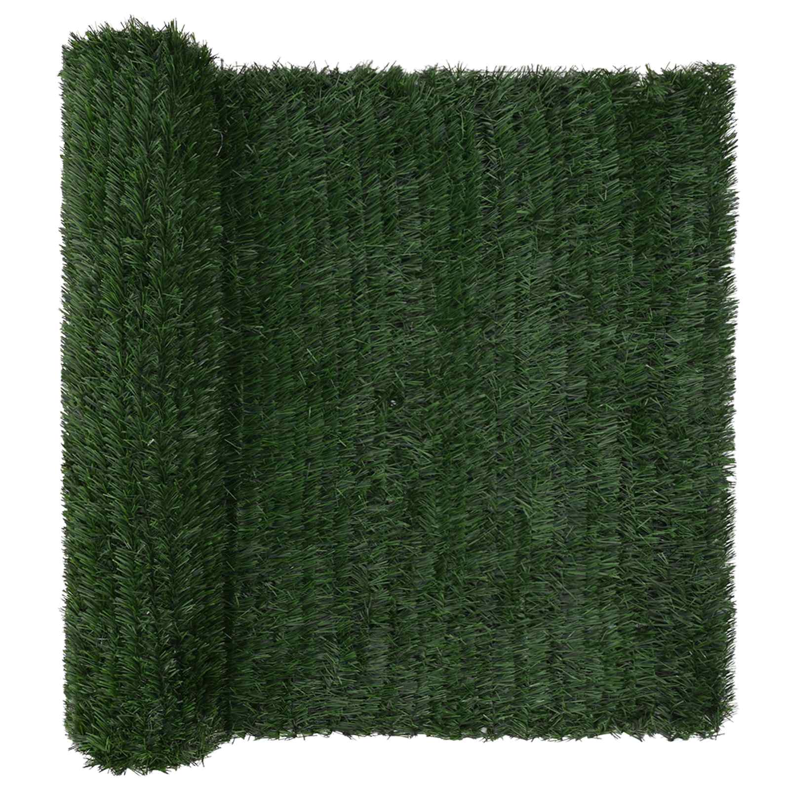 Umjetna ograda Tamnozelena 1,5 x 6 m PVC i čelik