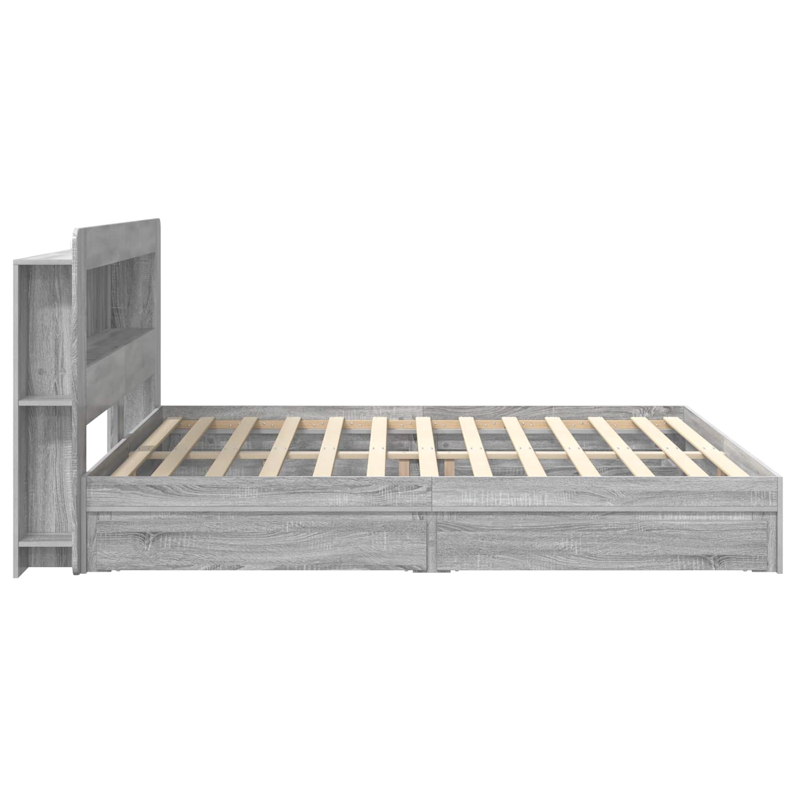 Okvir kreveta s pohranom s ladicama Siva Sonoma 200 x 200 cm