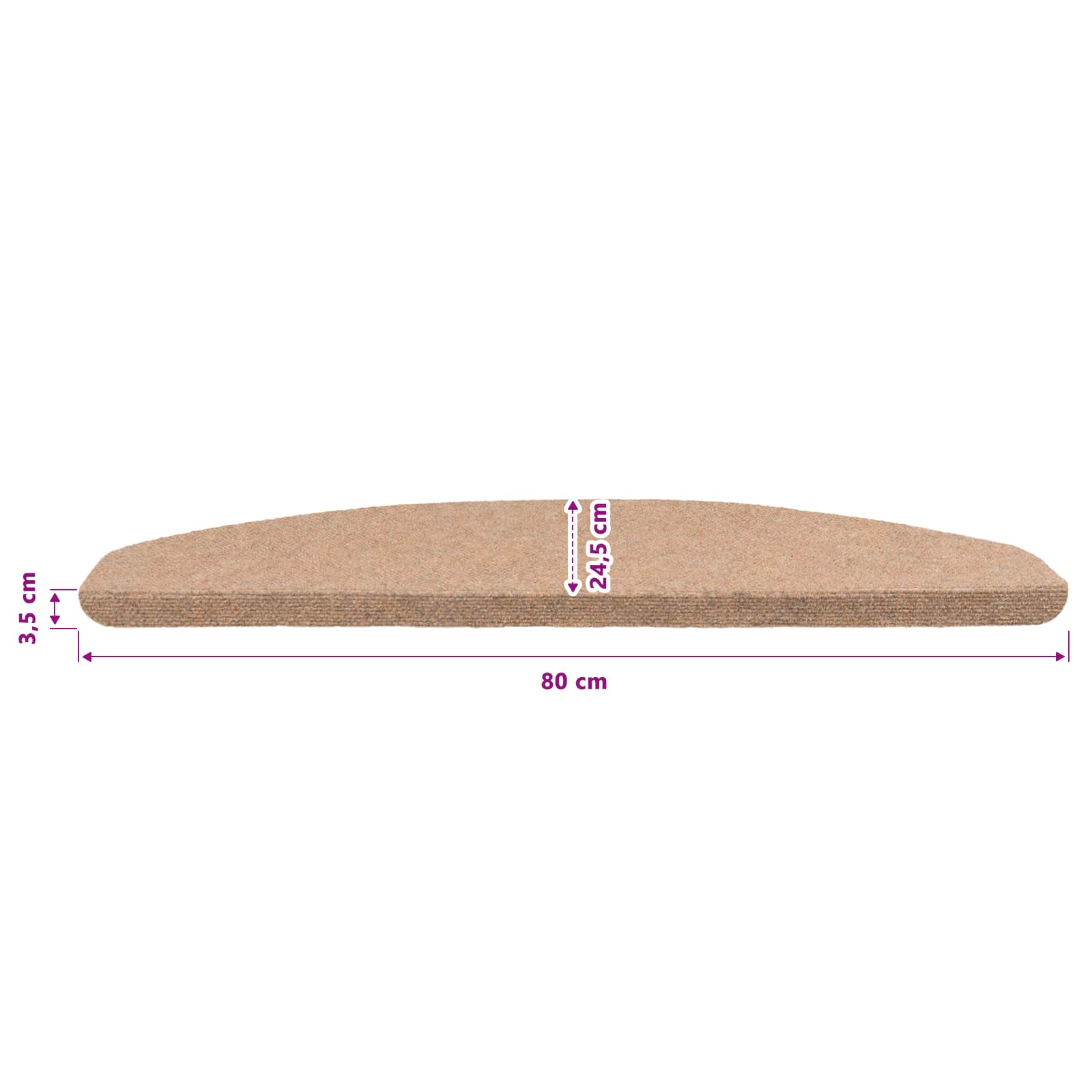 Samoljepljivi stepenasti ulošci 15 pcs Bež 80 x 28 x 3,5 cm