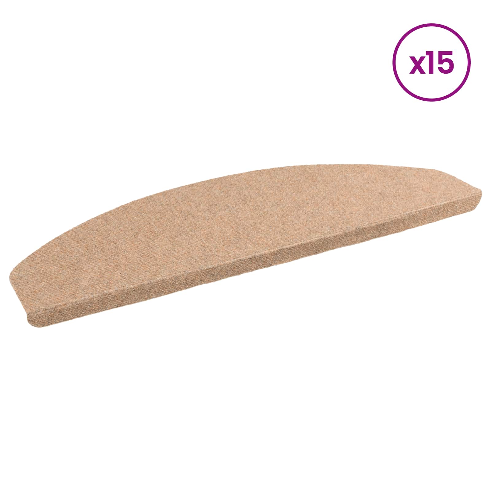 Samoljepljivi stepenasti ulošci 15 pcs Bež 80 x 28 x 3,5 cm