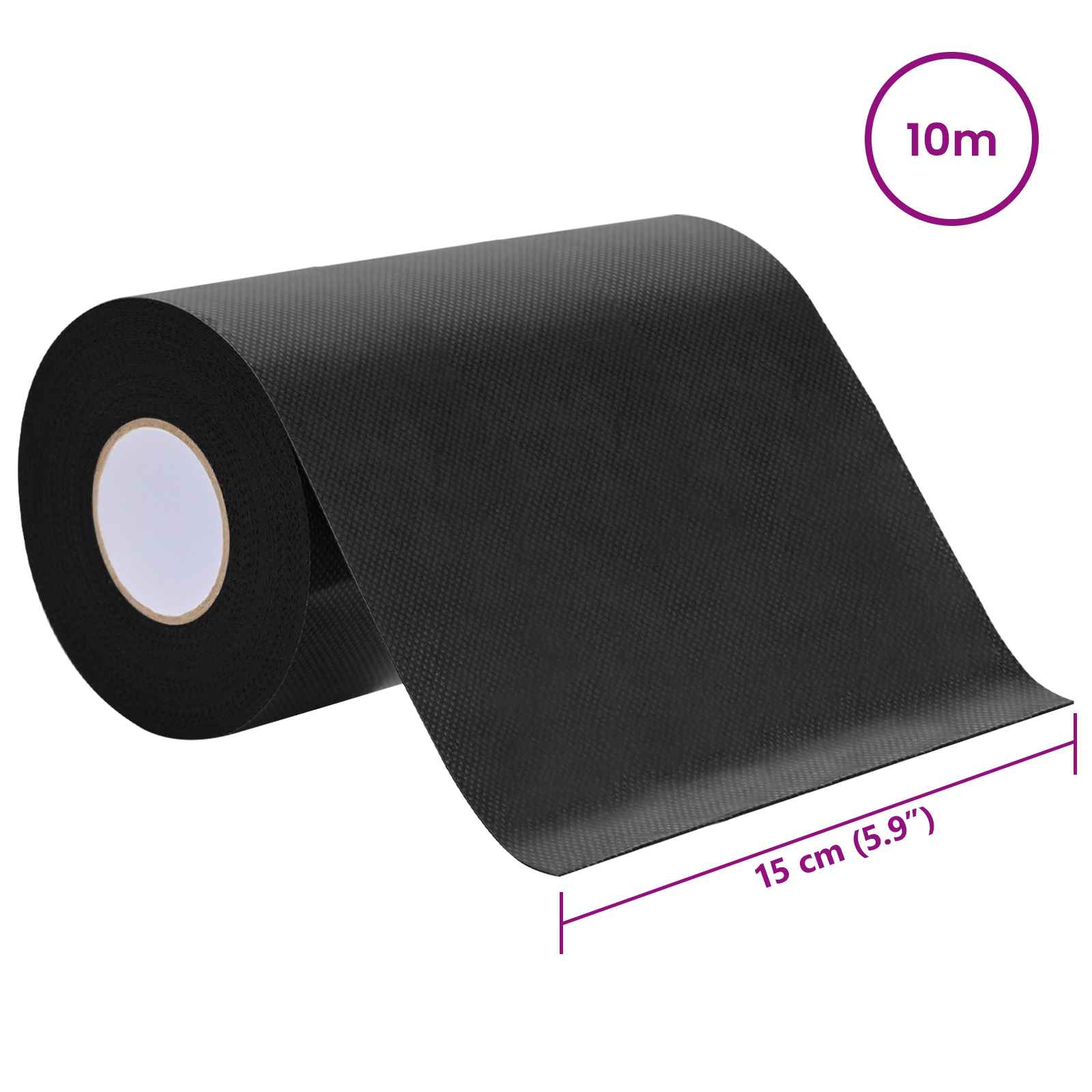 Traka za umjetnu travu samoljepljiva Crna 10 x 0,15 cm