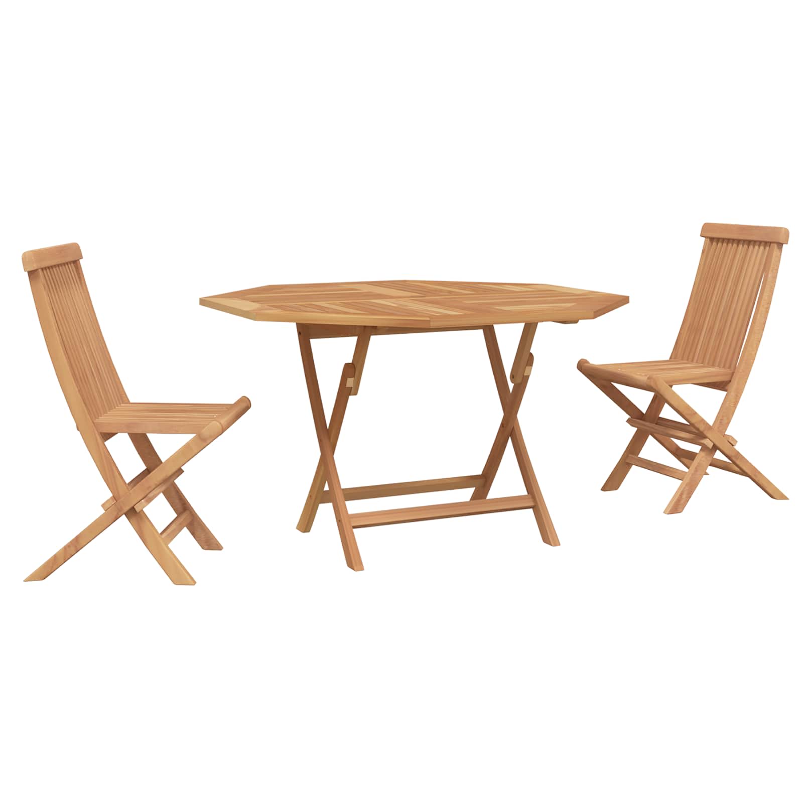 Bistro set za vrt 3 pcs Smeđa Masivno tikovno drvo
