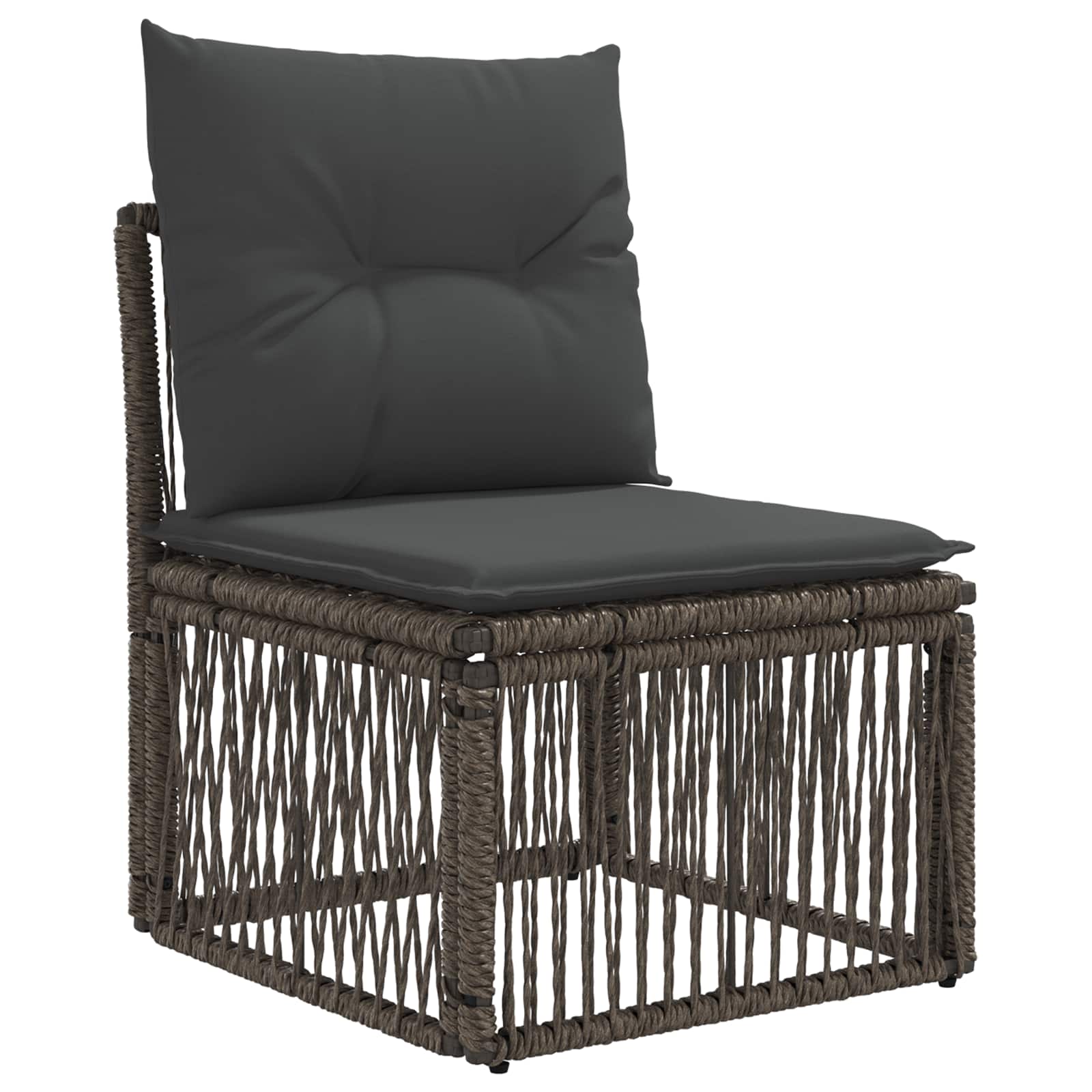 Sjedeća garnitura za vrt 12 pcs Siva i tamno siva poliratan