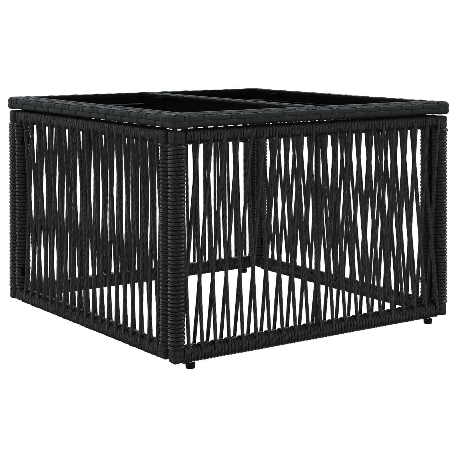 Sjedeća garnitura za vrt 5 pcs Crna i krem-bijela poliratan