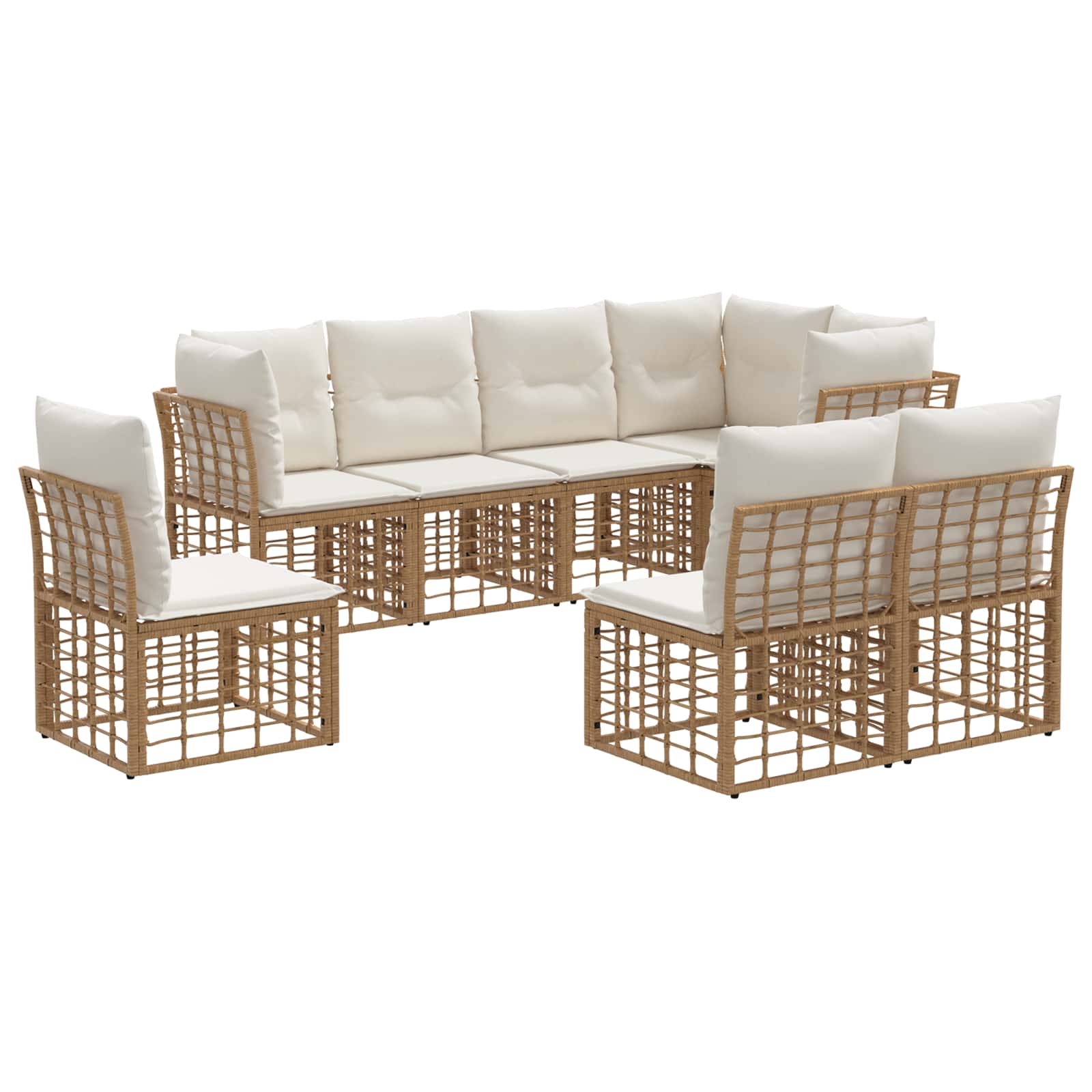 Set vanjskih sofa Prirodna Poliester
