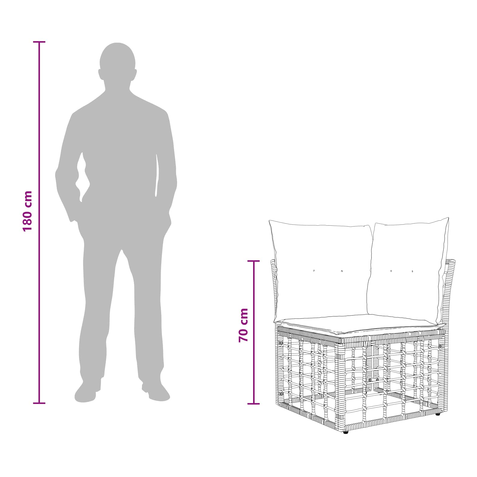 Set vanjskih sofa Prirodna Poliester
