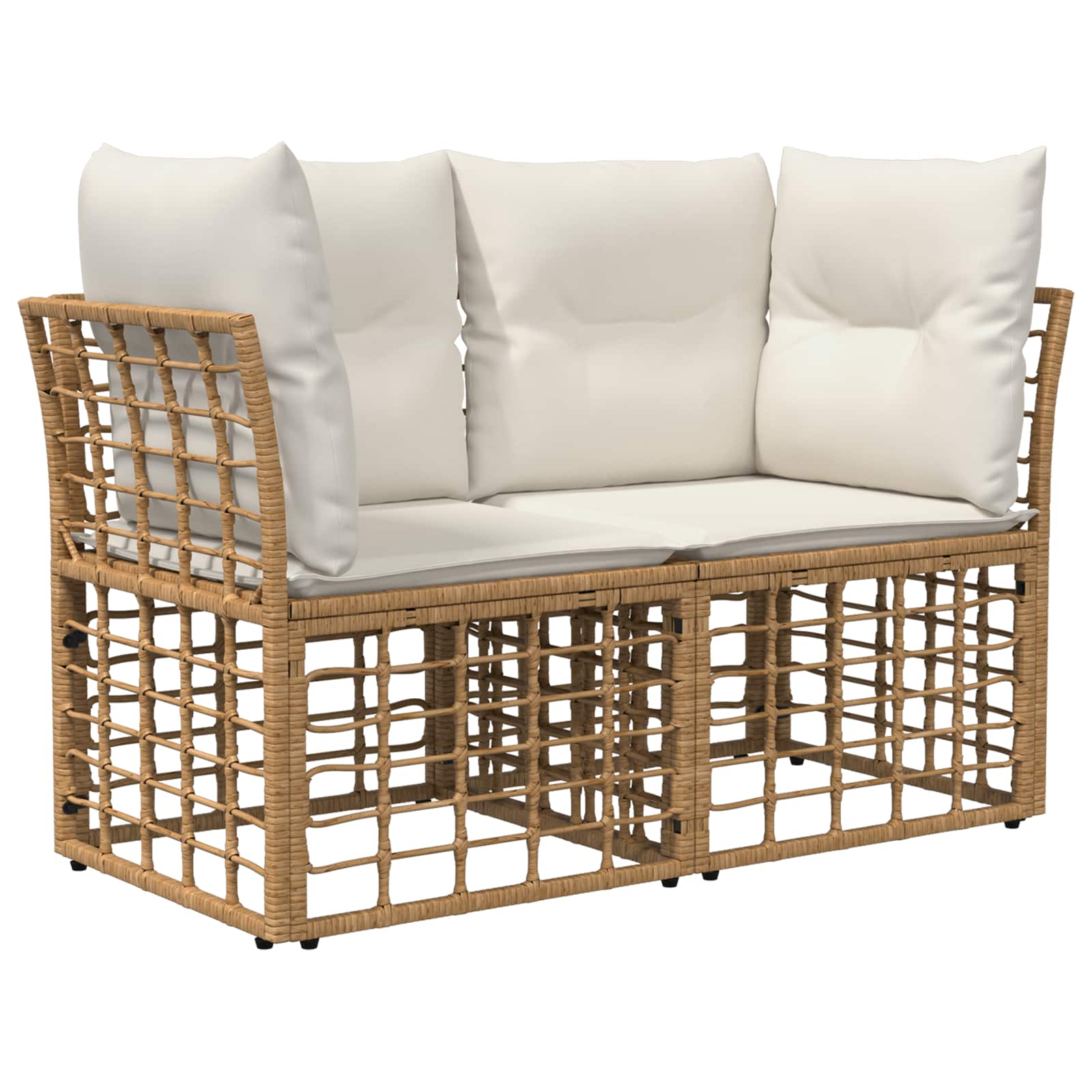 Set vanjskih sofa s jastukom 6 pcs Prirodna Poliester
