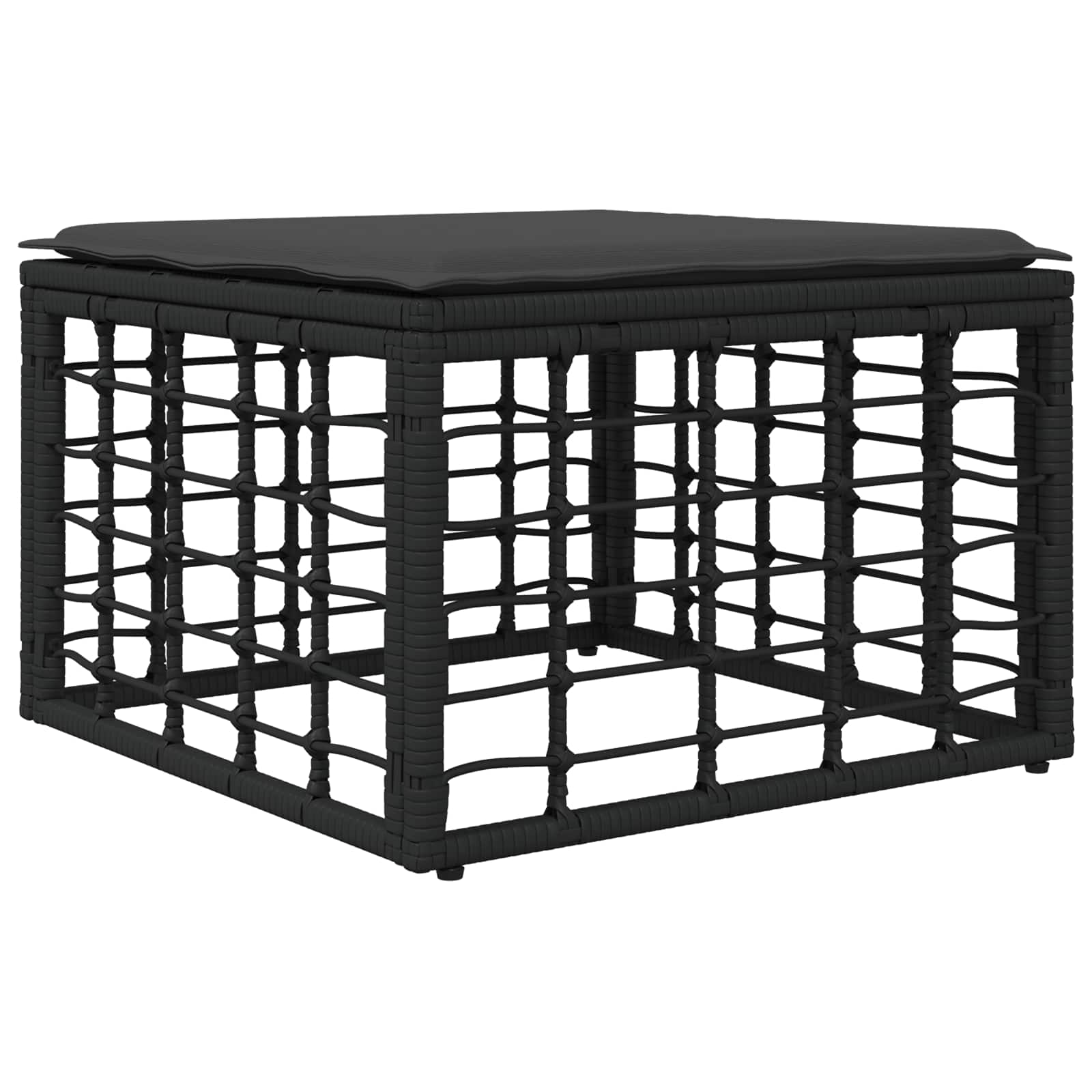 Set vanjskih sofa 6 pcs Crna i tamno siva Poliester