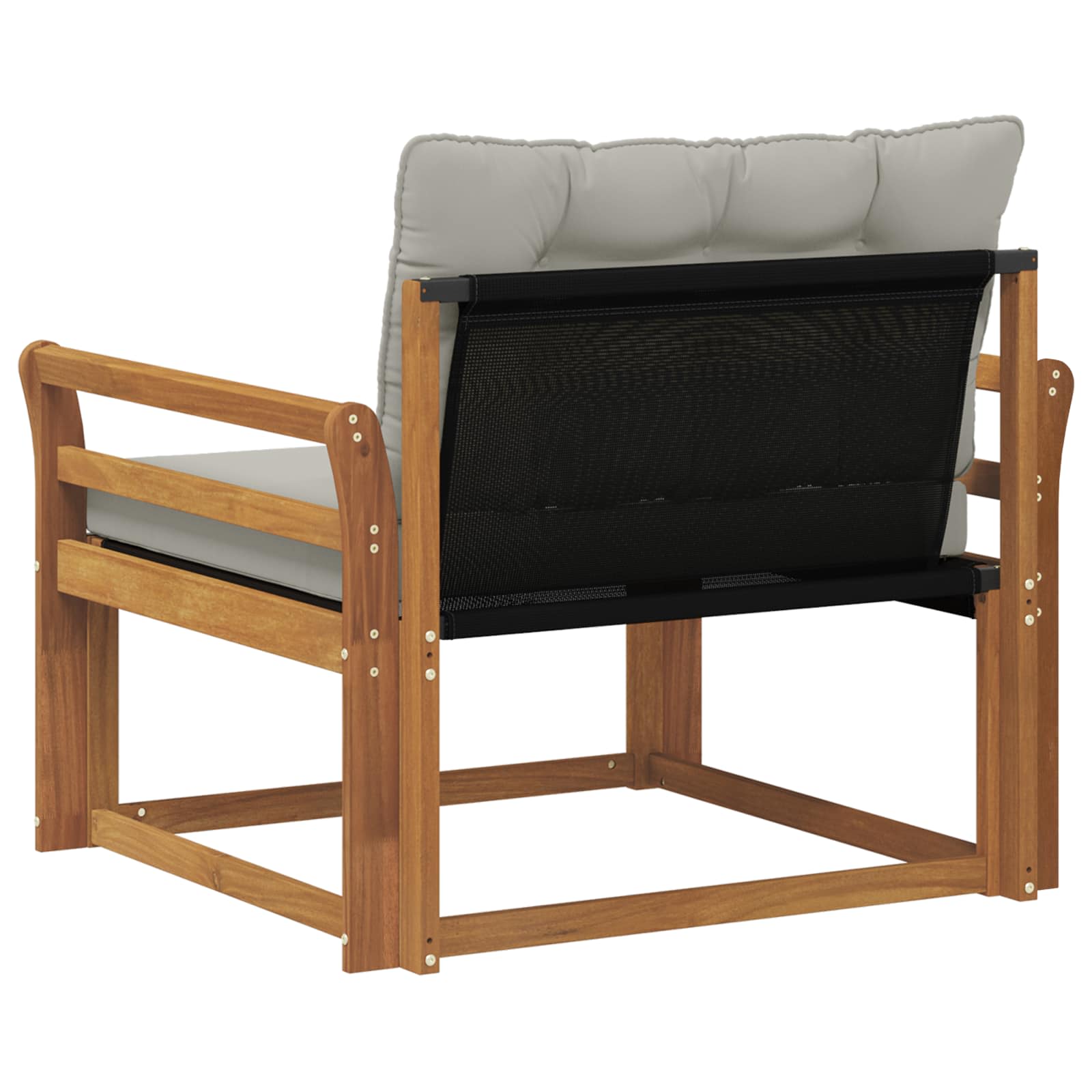 Set vanjskih sofa Čvrsto drvo akacije i Textilene Prirodna