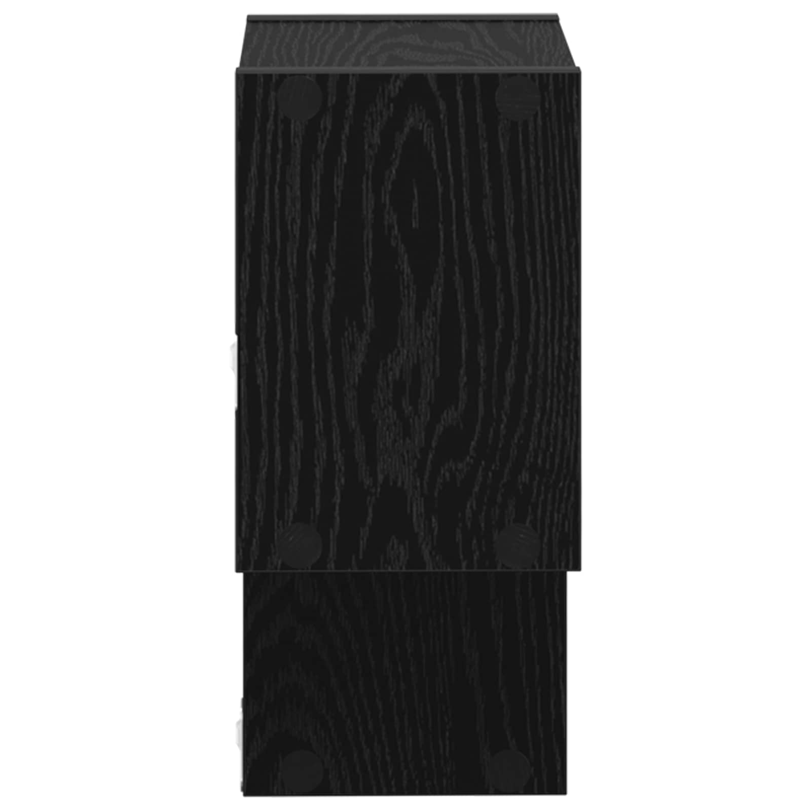 Polica na zidu Zidna montaža Crna 55 x 15 x 35 cm