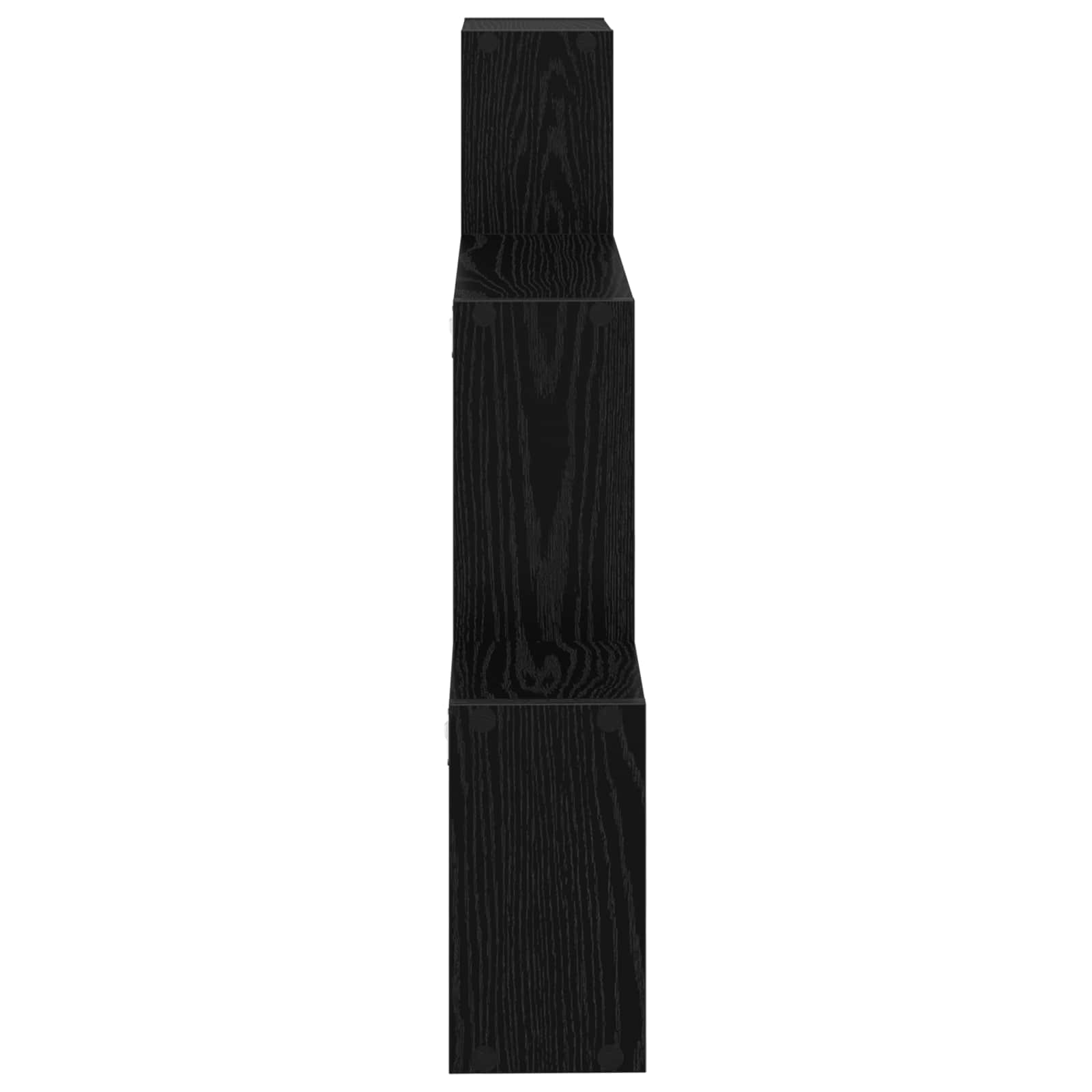 Polica na zidu Zidna montaža Crna 91,5 x 15 x 76 cm