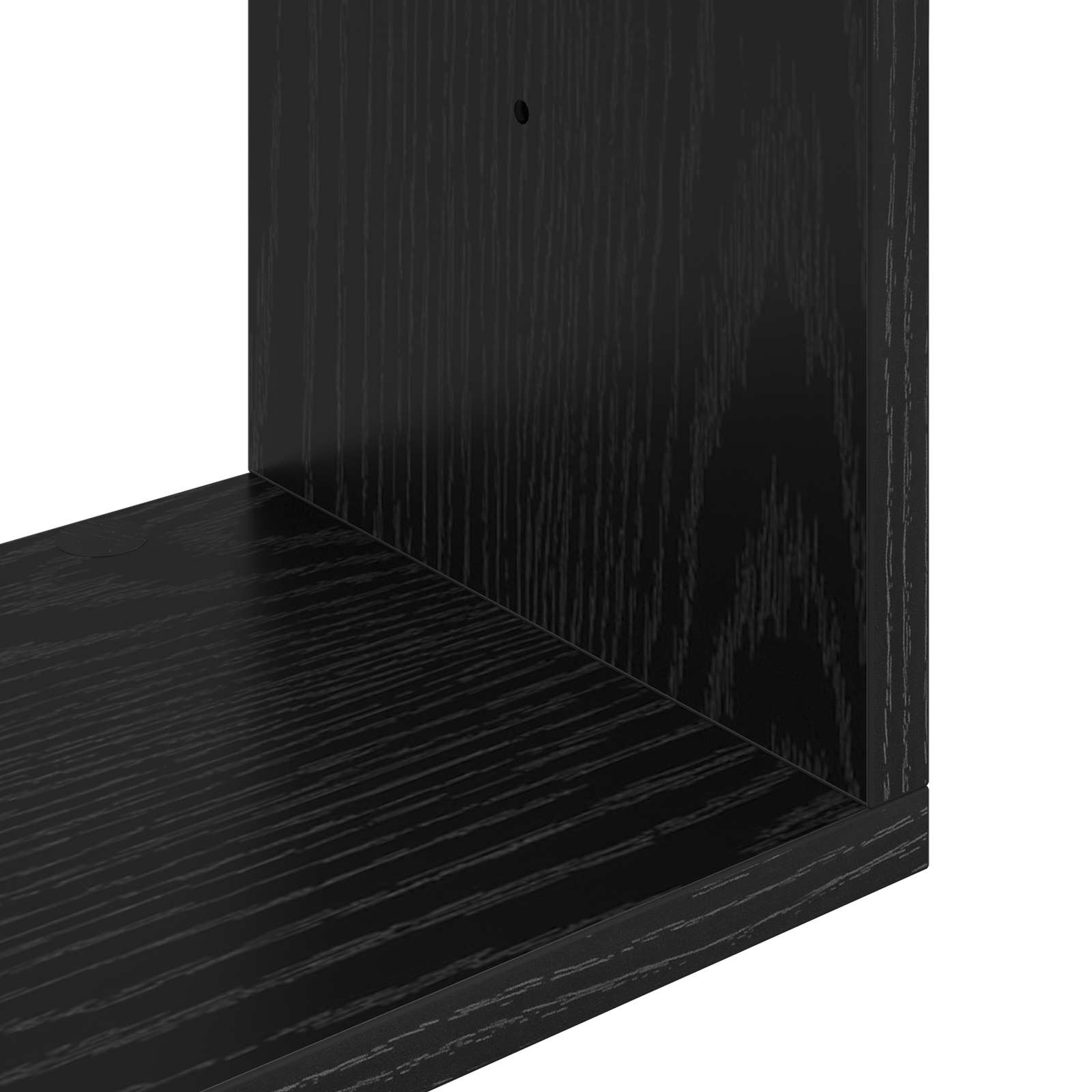 Polica na zidu Zidna montaža Crna 95 x 20 x 69,5 cm