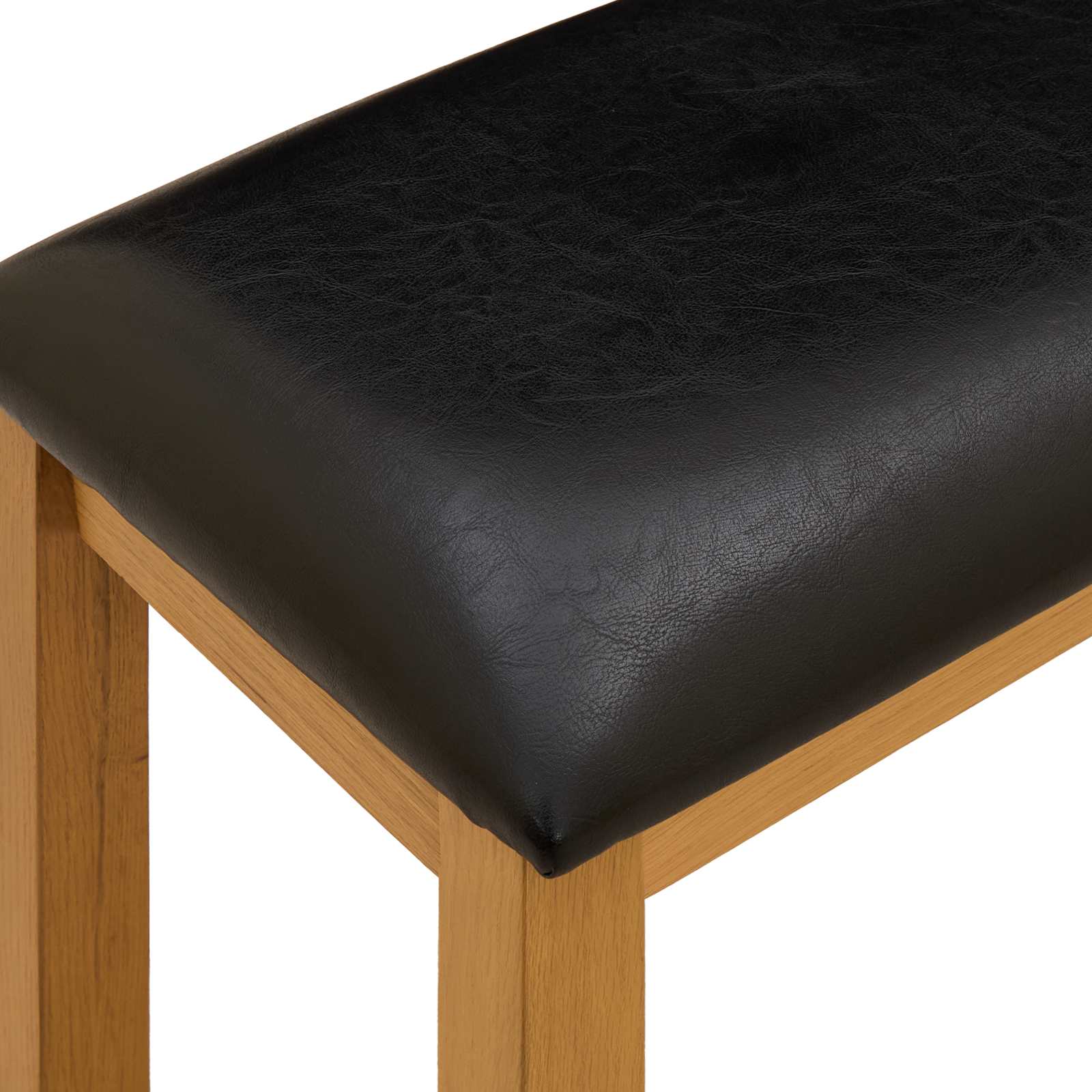 Klupa za blagovanje 95 x 32 x 45 cm Čvrsto Hrastovo Drvo Crna