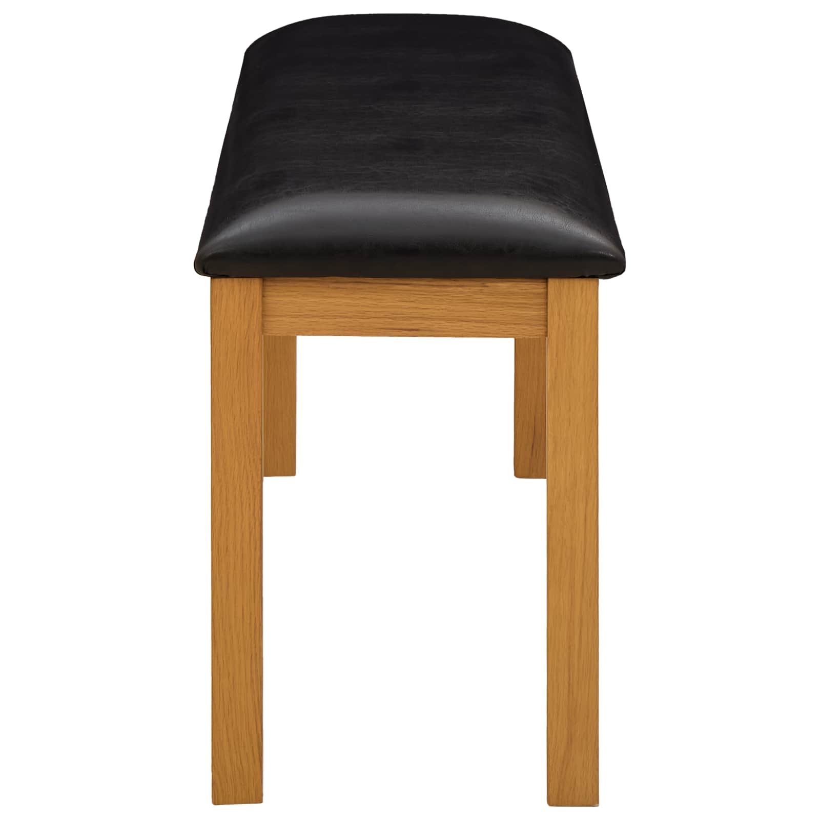 Klupa za blagovanje 95 x 32 x 45 cm Čvrsto Hrastovo Drvo Crna