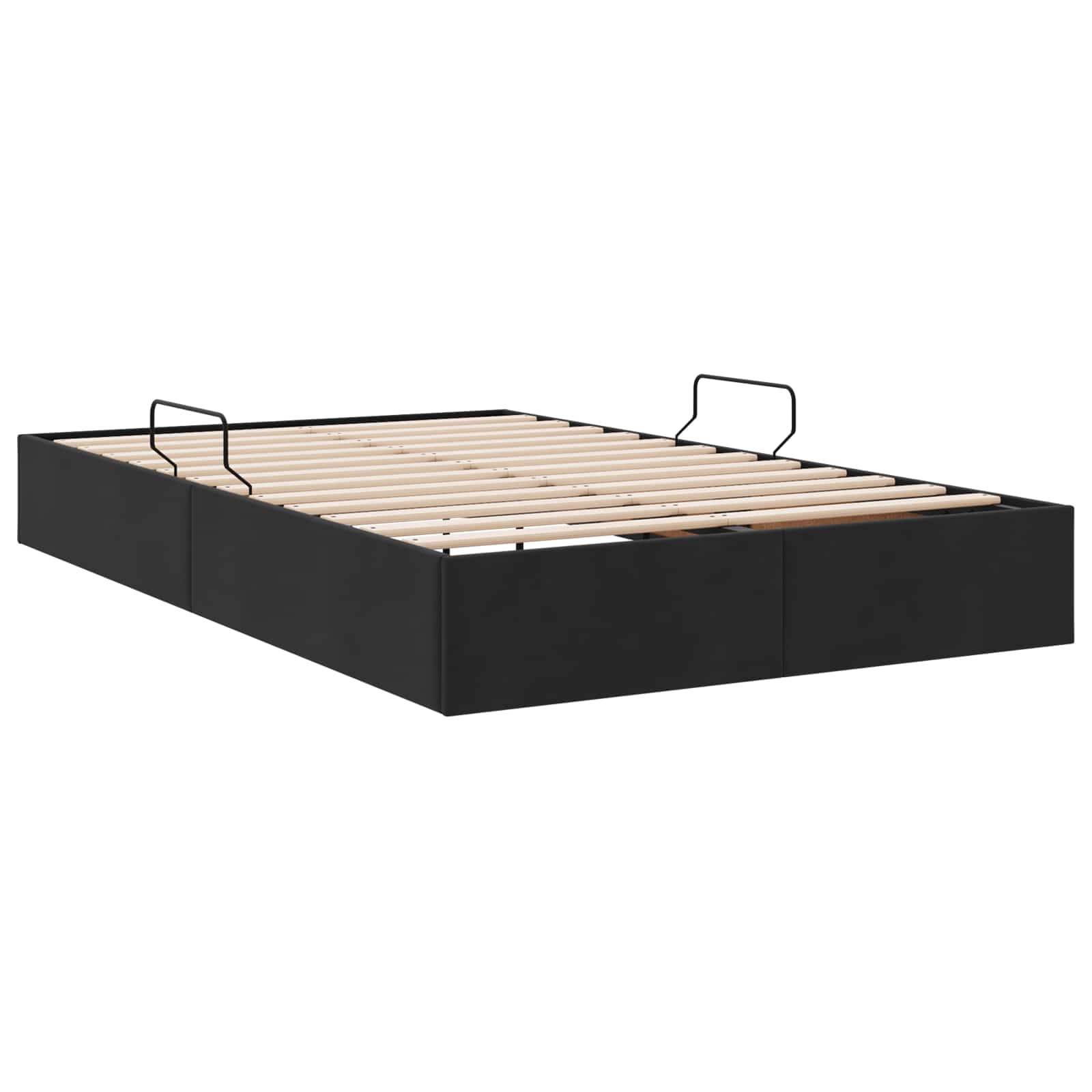 Otomanski krevet s pohranom Crna 120 x 190 cm Baršun