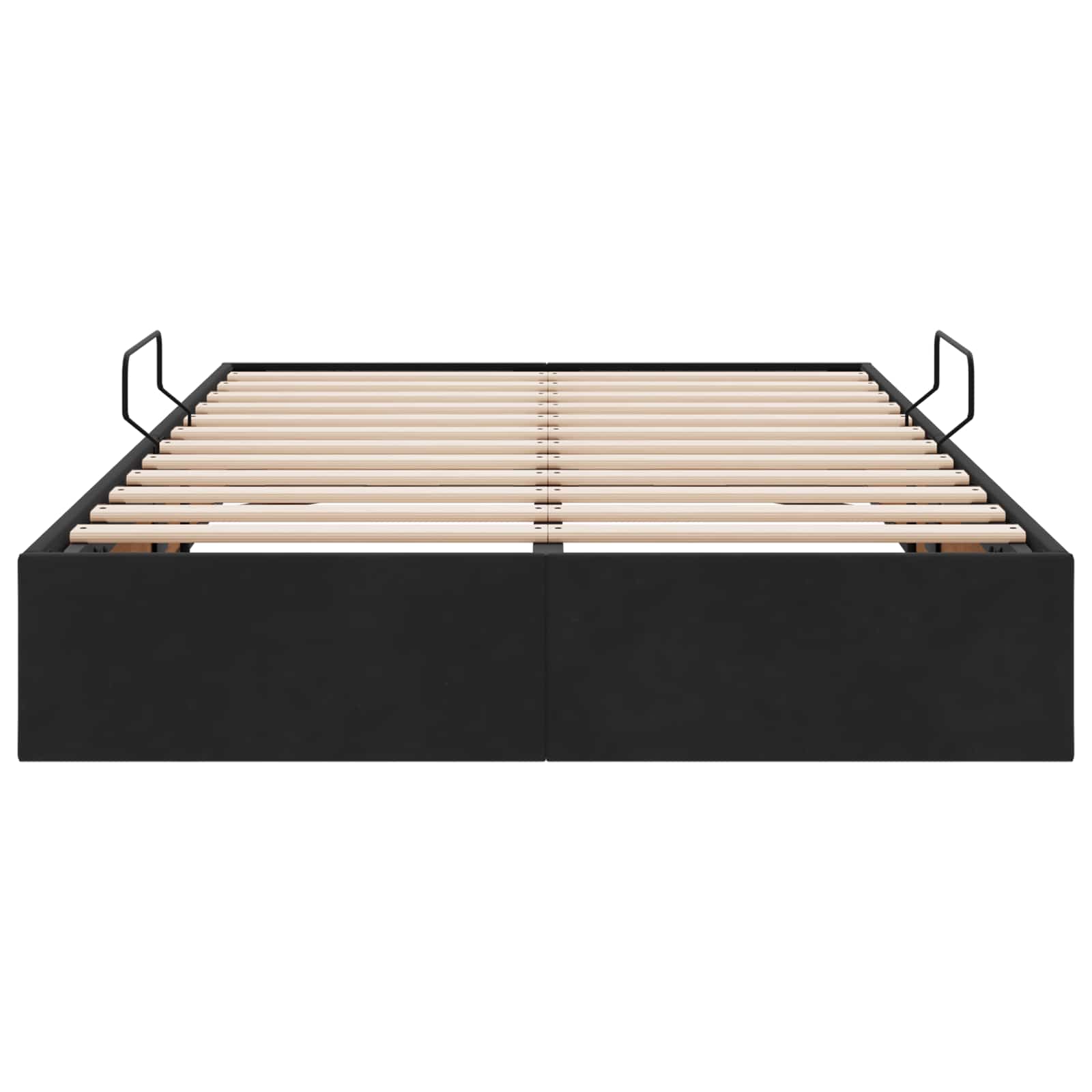 Otomanski krevet s pohranom Crna 120 x 190 cm Baršun