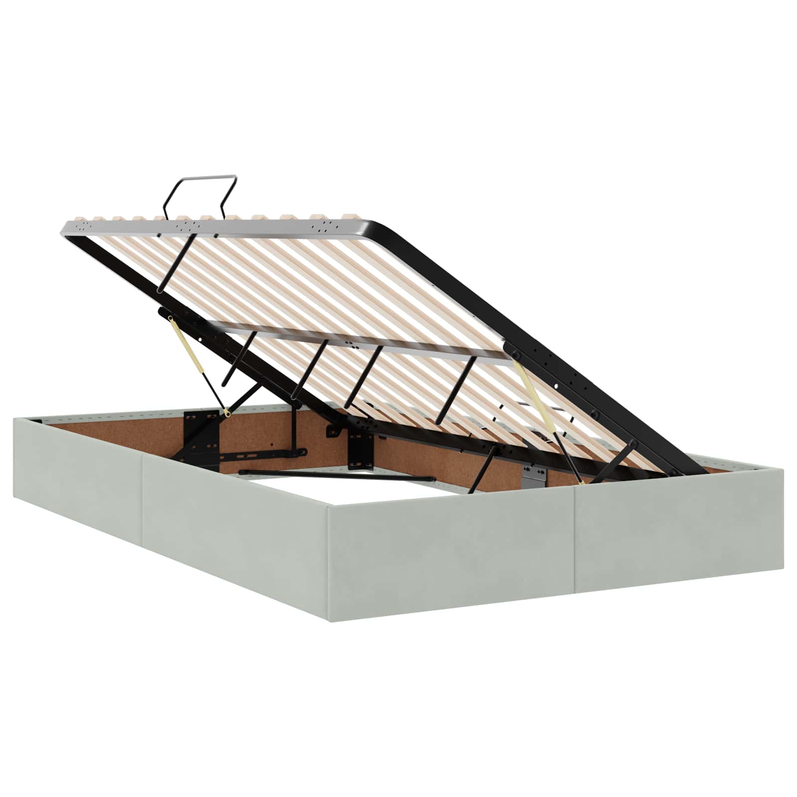 Otomanski krevet s pohranom Svjetlosiva 120 x 200 cm Baršun