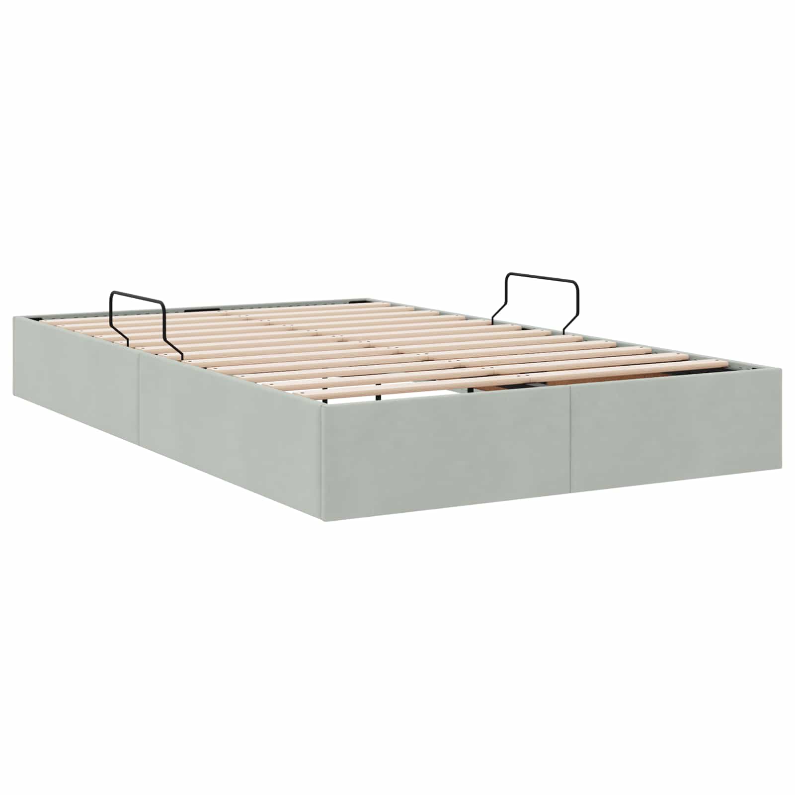 Otomanski krevet s pohranom Svjetlosiva 120 x 200 cm Baršun