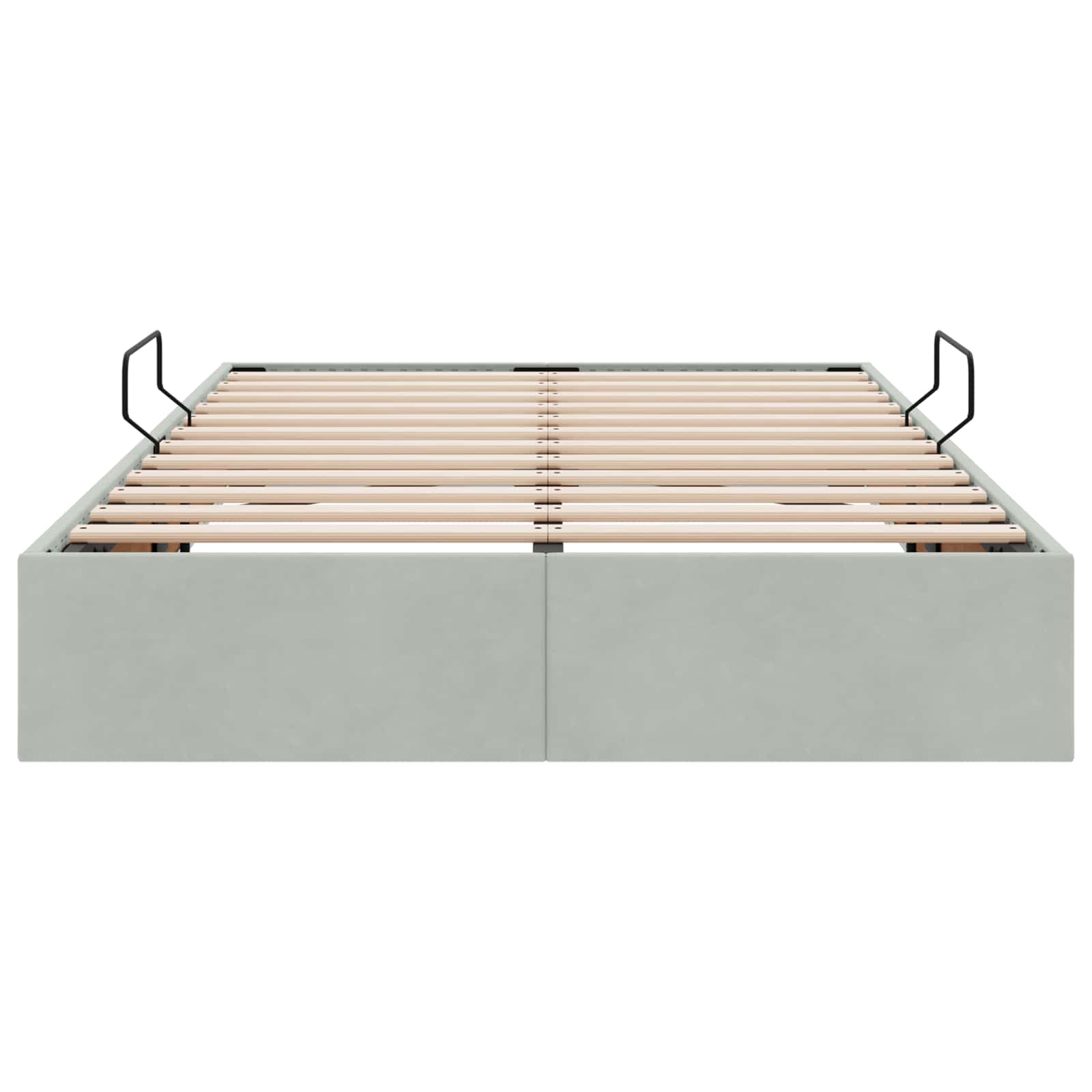 Otomanski krevet s pohranom Svjetlosiva 120 x 200 cm Baršun
