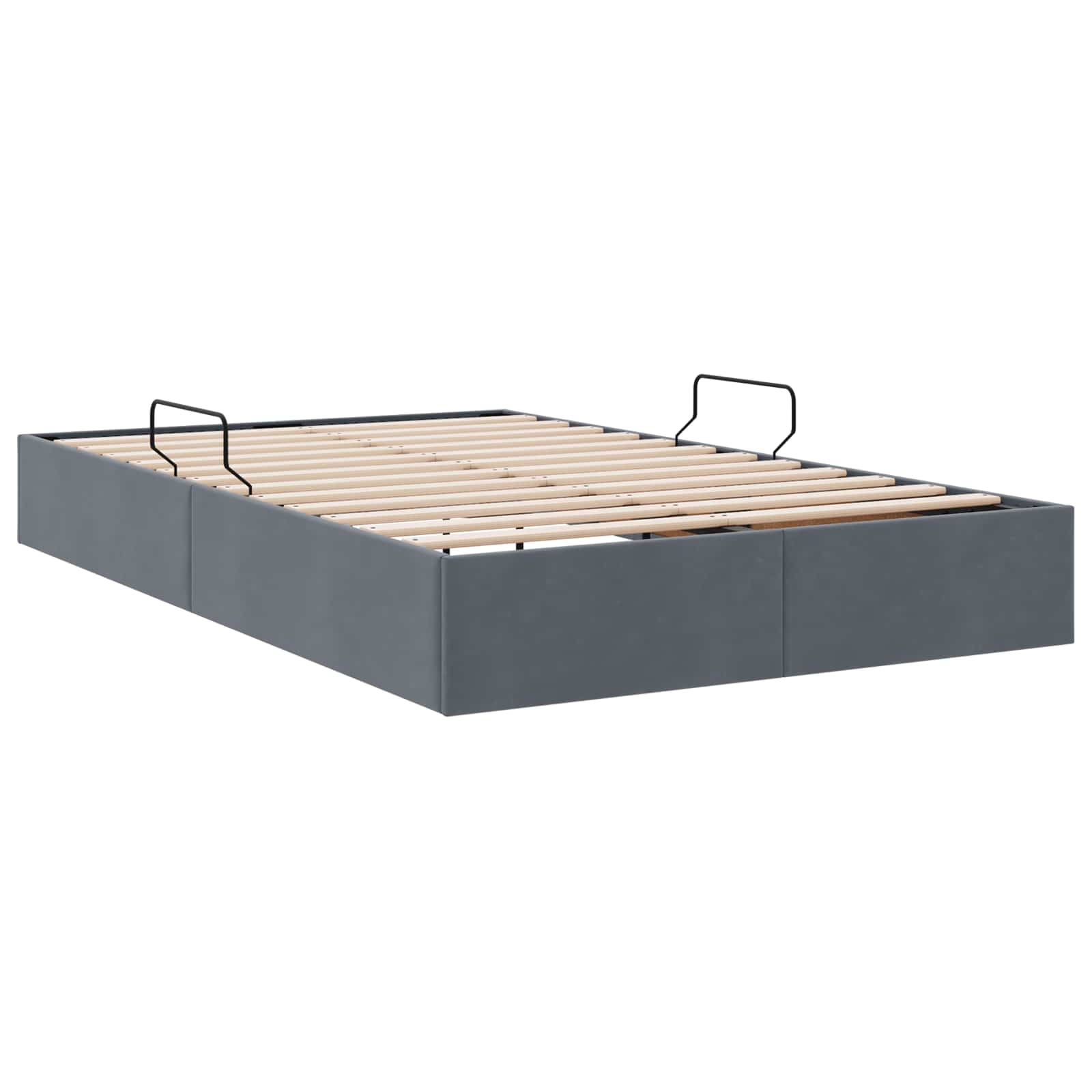 Otomanski krevet s pohranom Tamnosiva 120 x 200 cm Baršun