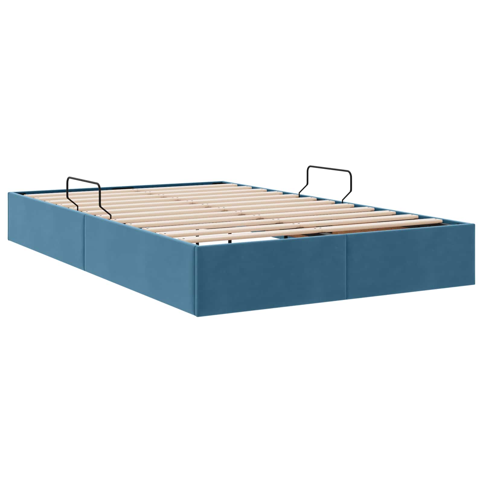 Otomanski krevet s pohranom Tamno plava 120 x 200 cm Baršun