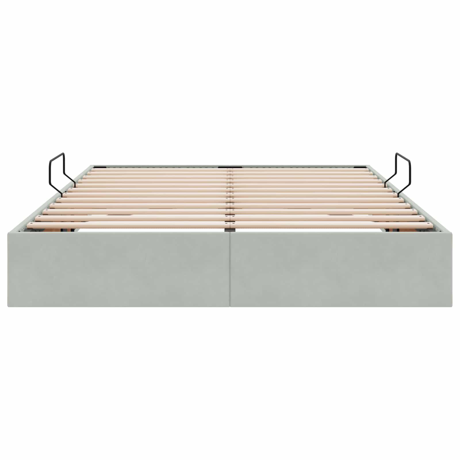 Otomanski krevet s pohranom Svjetlosiva 140 x 200 cm Baršun