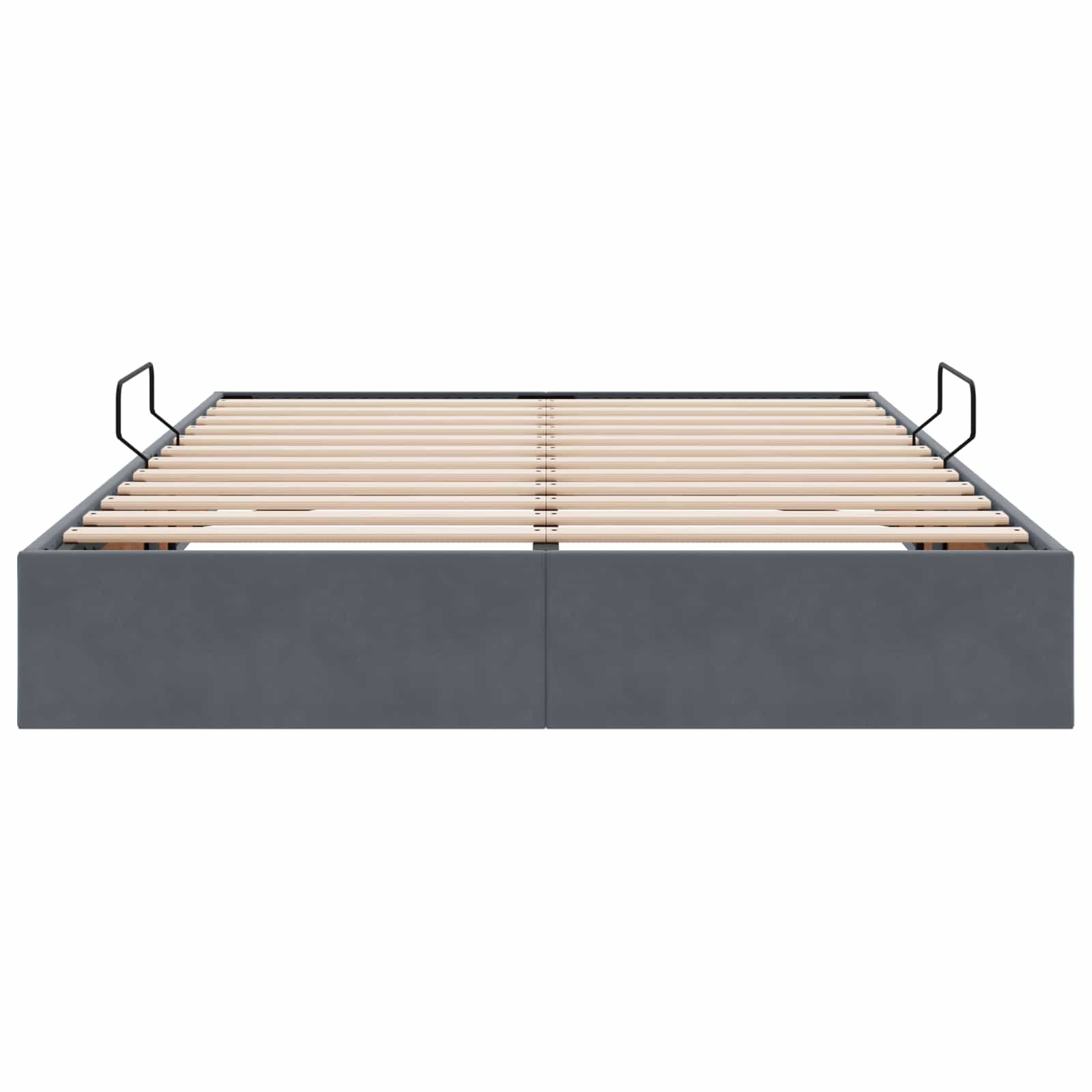 Otomanski krevet s pohranom Tamnosiva 140 x 200 cm Baršun