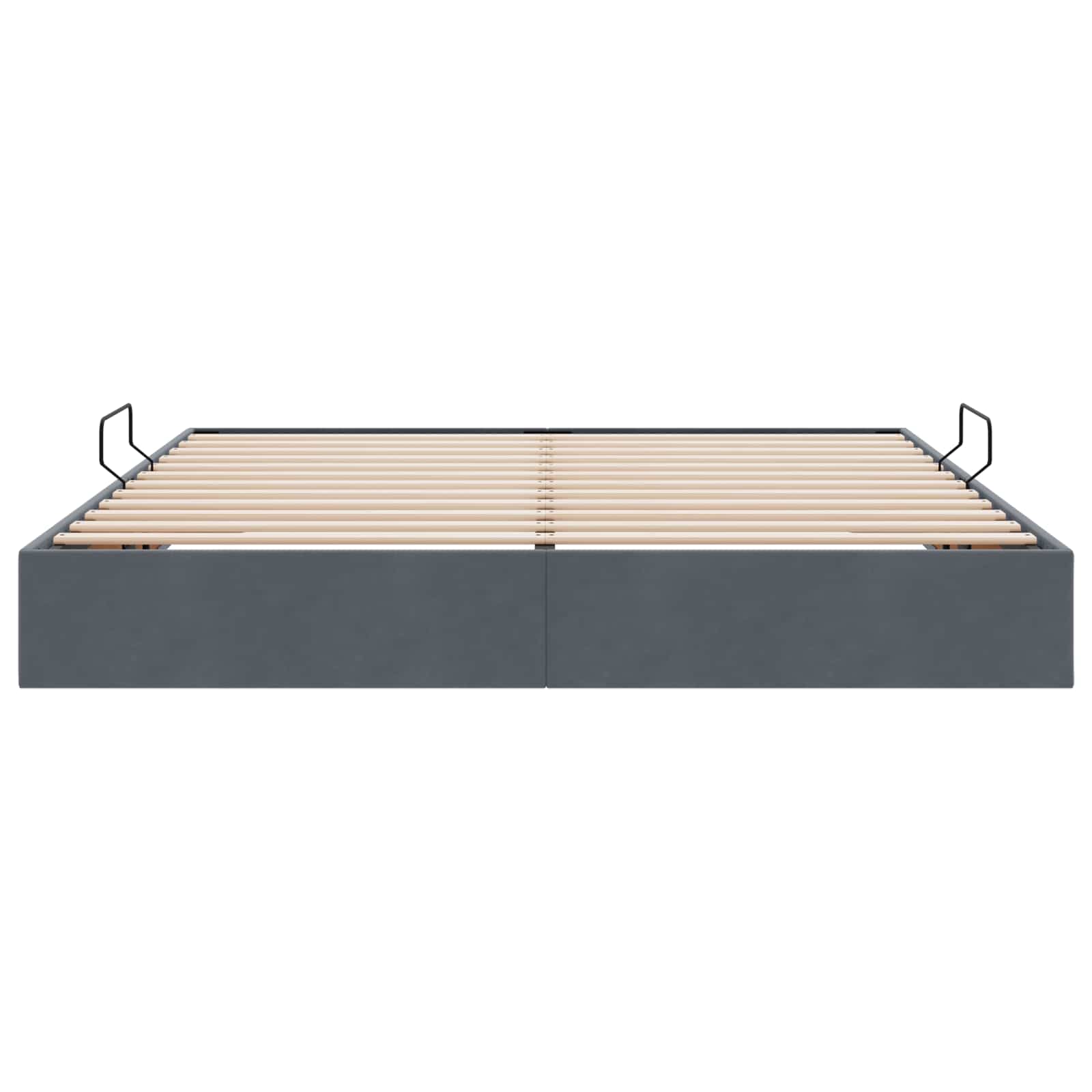 Otomanski krevet s pohranom Tamnosiva 160 x 200 cm Baršun