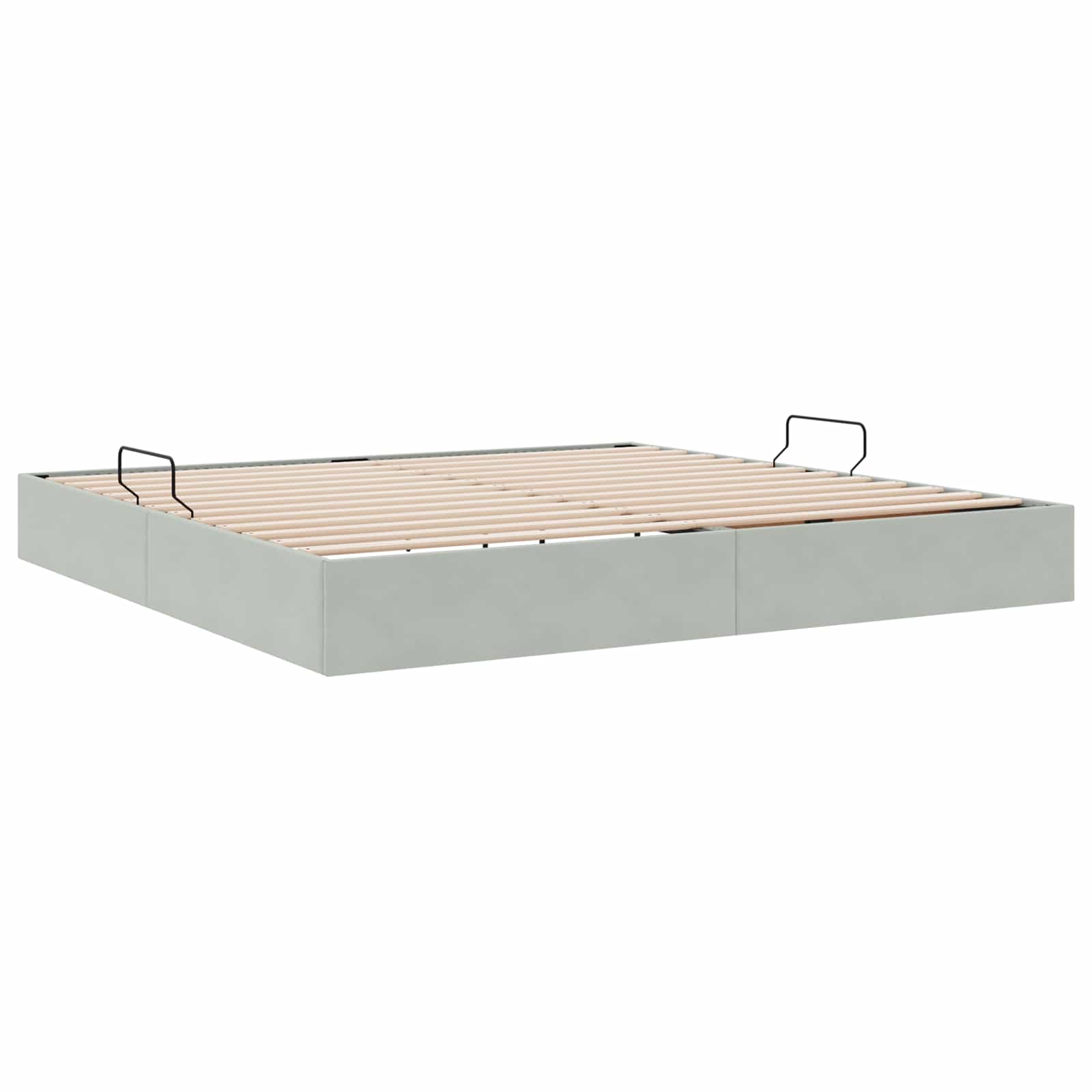 Otomanski krevet s pohranom Svjetlosiva 200 x 200 cm Baršun
