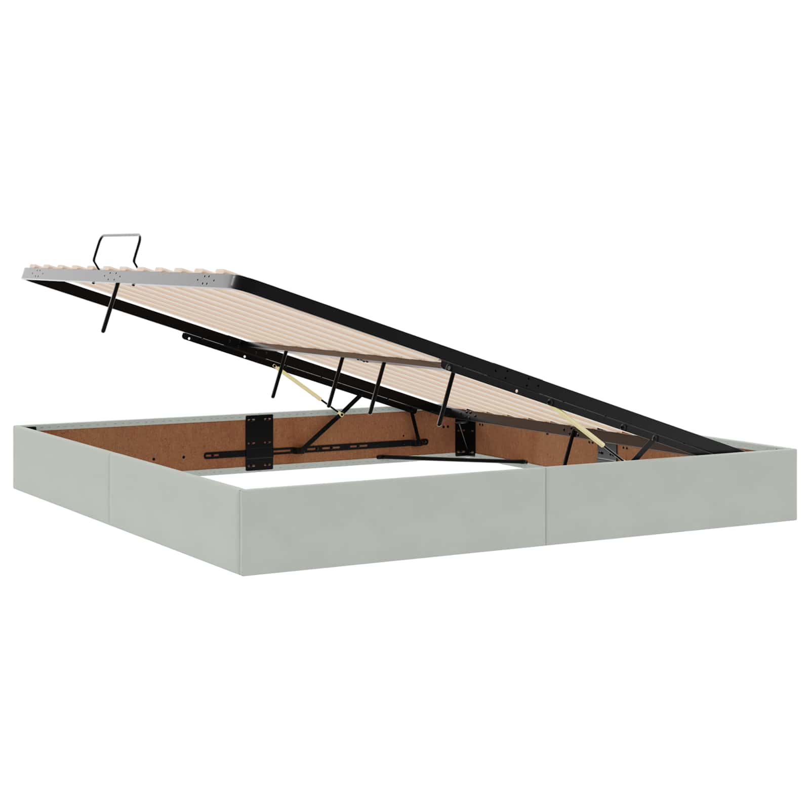Otomanski krevet s pohranom Svjetlosiva 200 x 200 cm Baršun